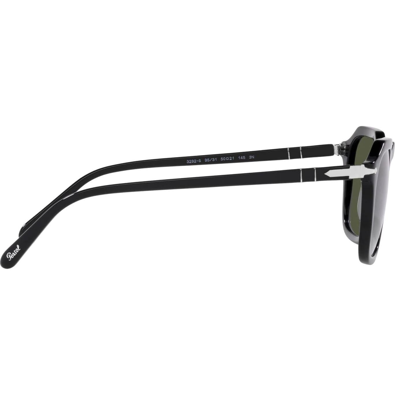 Gafas de sol cuadradas Persol PO3292S Negro/Verde 50mm