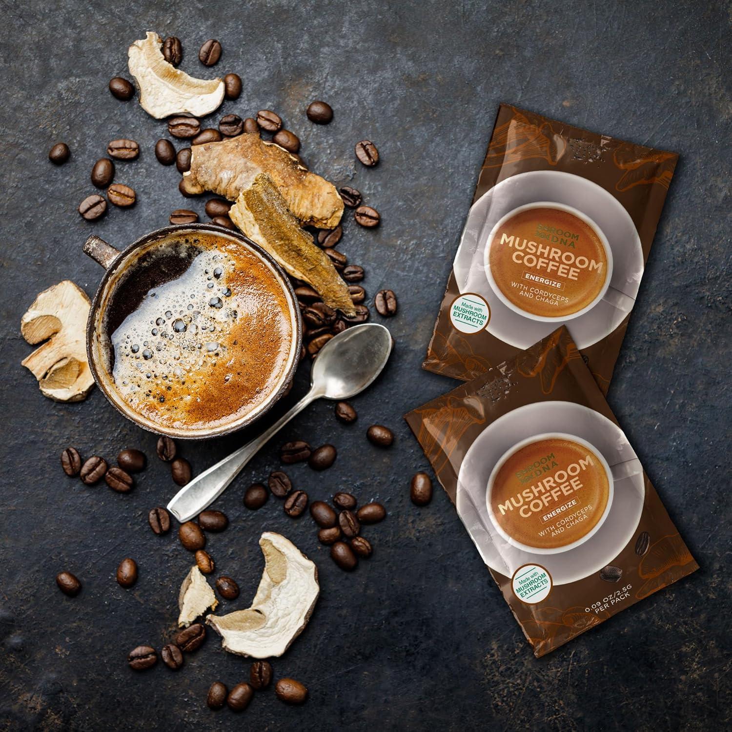 Café Instantáneo de Champiñones ShroomDNA 51g - Melena de León y Chaga