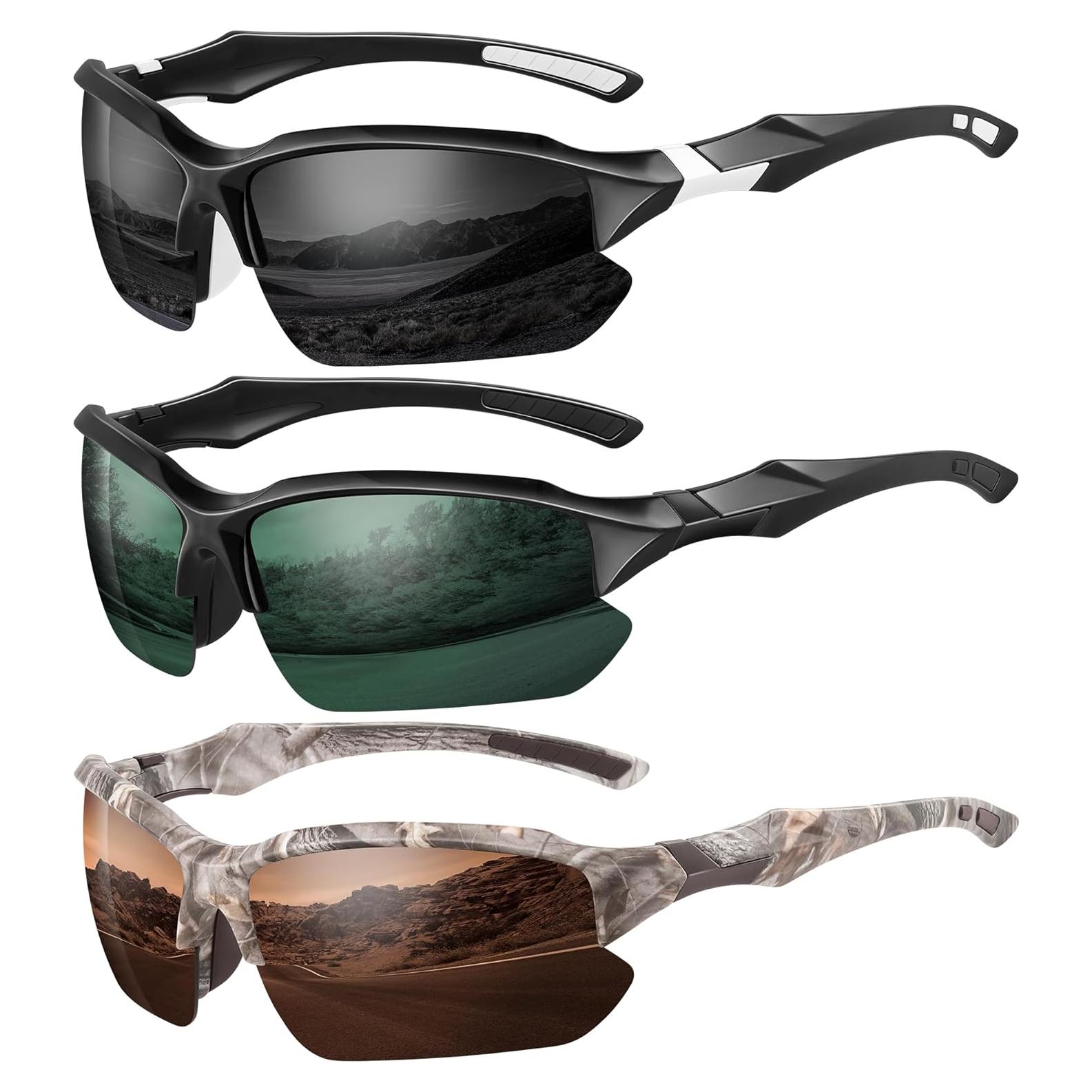 Gafas de sol polarizadas XVXV medio marco UV para deportes