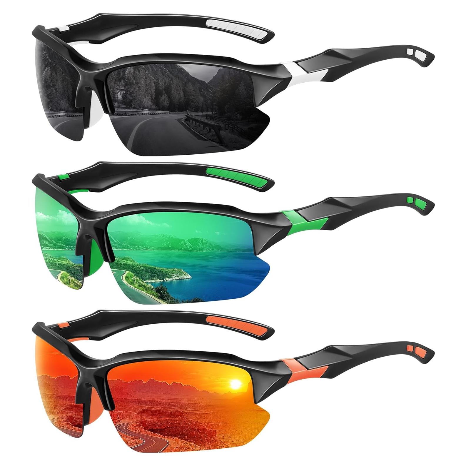 Gafas de sol polarizadas XVXV para hombres - Medio marco UV