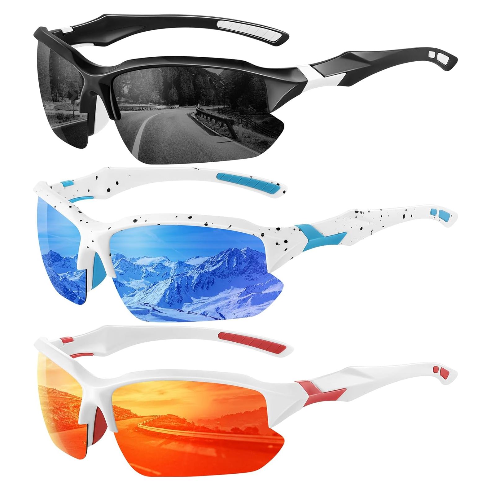 Gafas de sol polarizadas XVXV para hombres - Medio marco UV