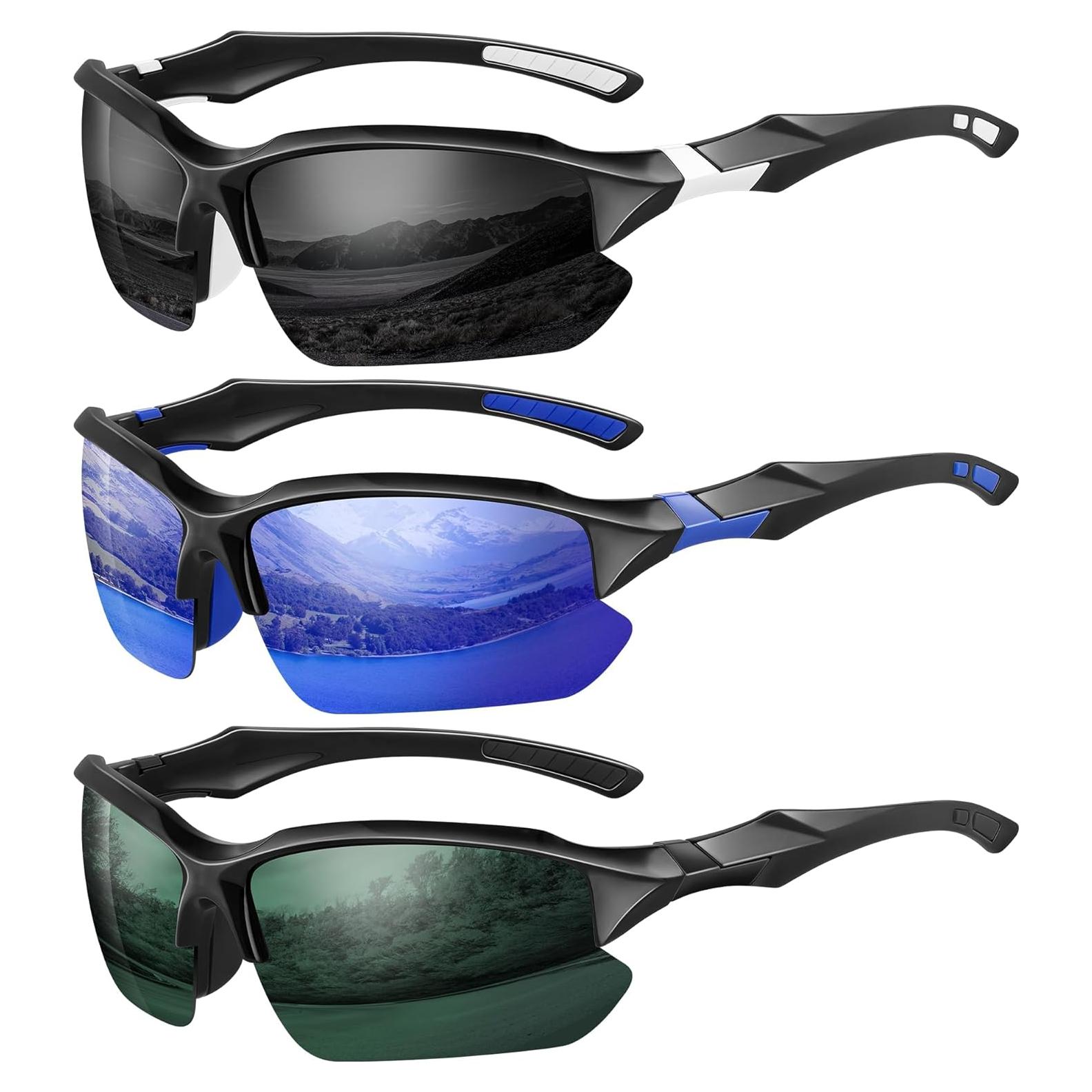 Gafas de sol polarizadas XVXV medio marco UV para deportes