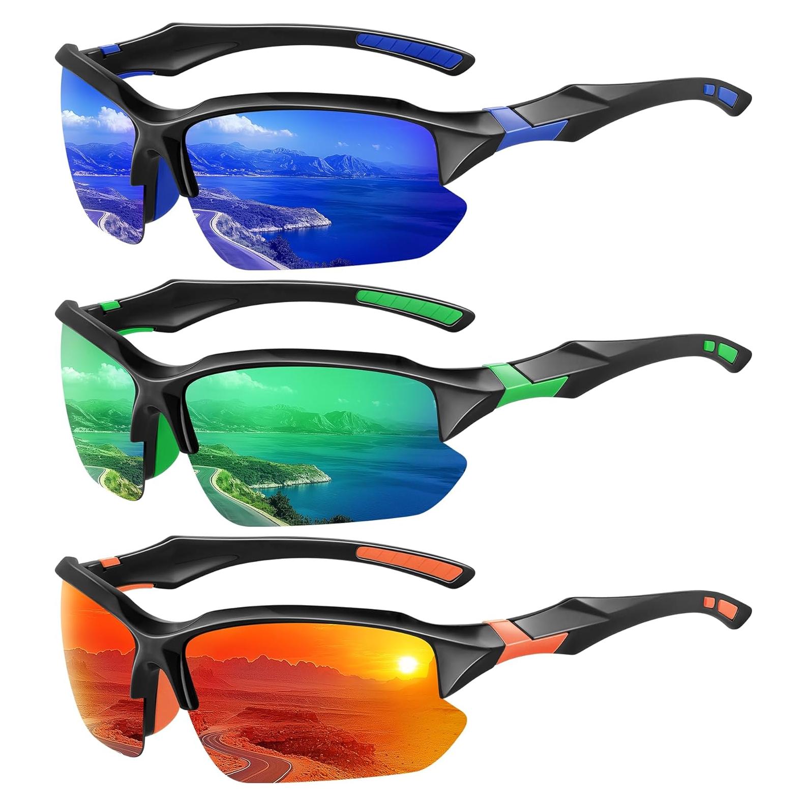 Gafas de sol polarizadas XVXV para hombres - Medio marco UV