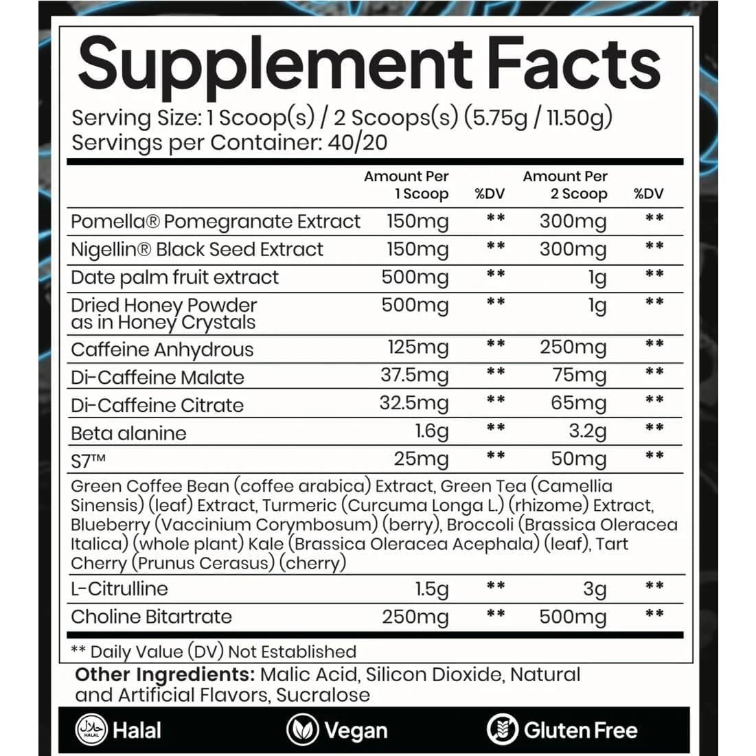 TAKBIR! Pre-Entrenamiento Halal 227g Frambuesa Azul Energía Natural