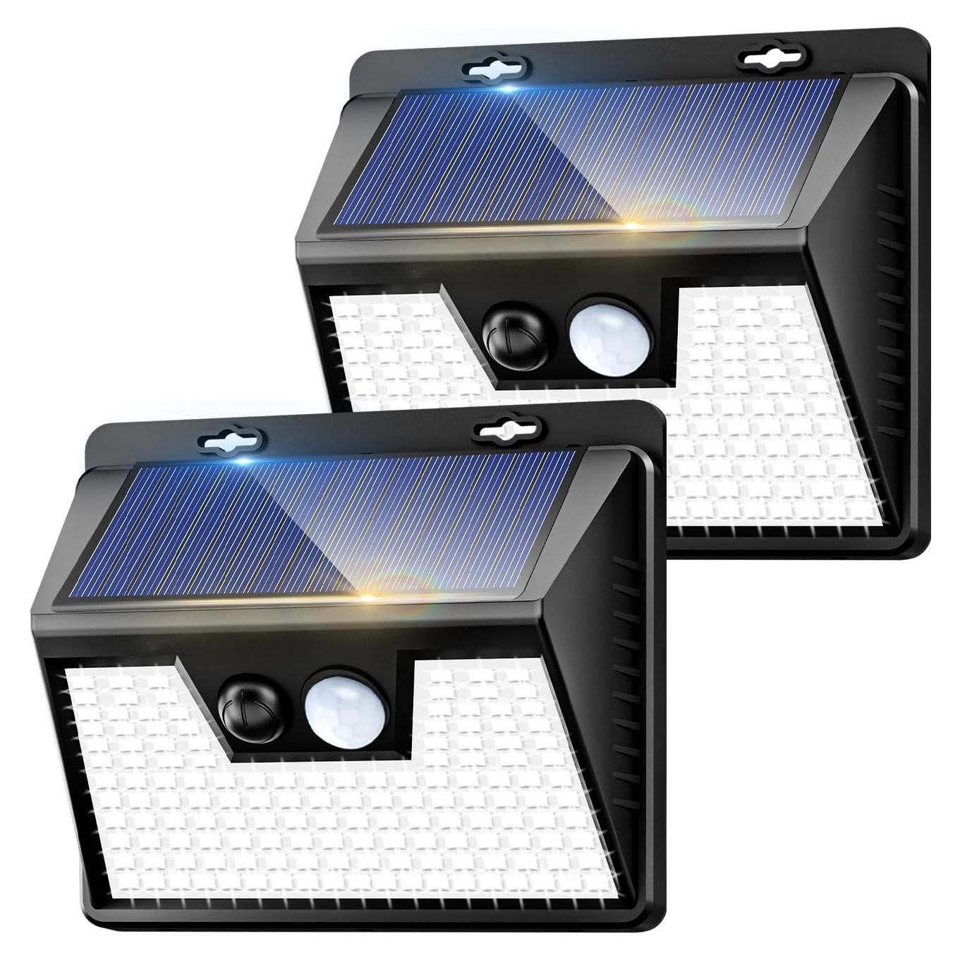 Luces Solares Exteriores Kolpop 2 Piezas 140 LEDs IP65