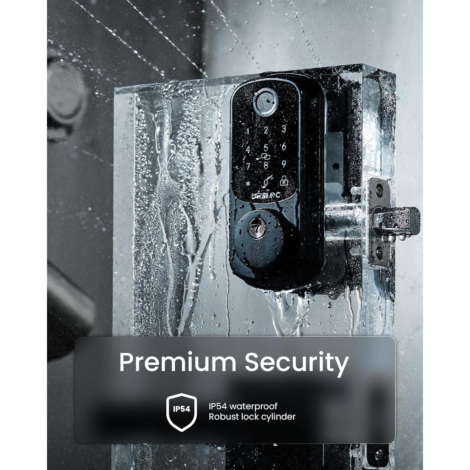 Cerradura Inteligente DESLOC B200 con Huella Dactilar y Manijas