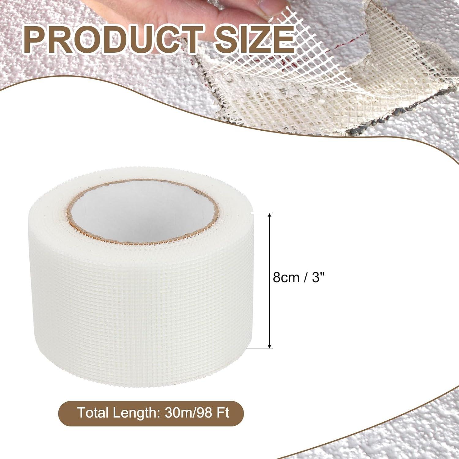 Cinta de Malla Autoadhesiva PATIKIL 7.62 cm x 29.87 m para Paneles de Yeso