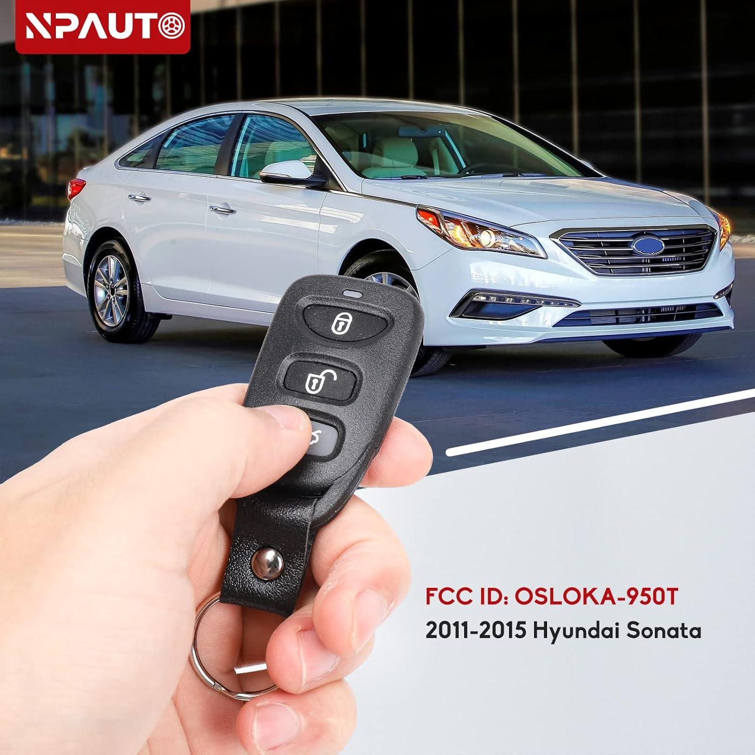 Llavero NPAUTO para Hyundai Sonata 2011-2015 4 botones