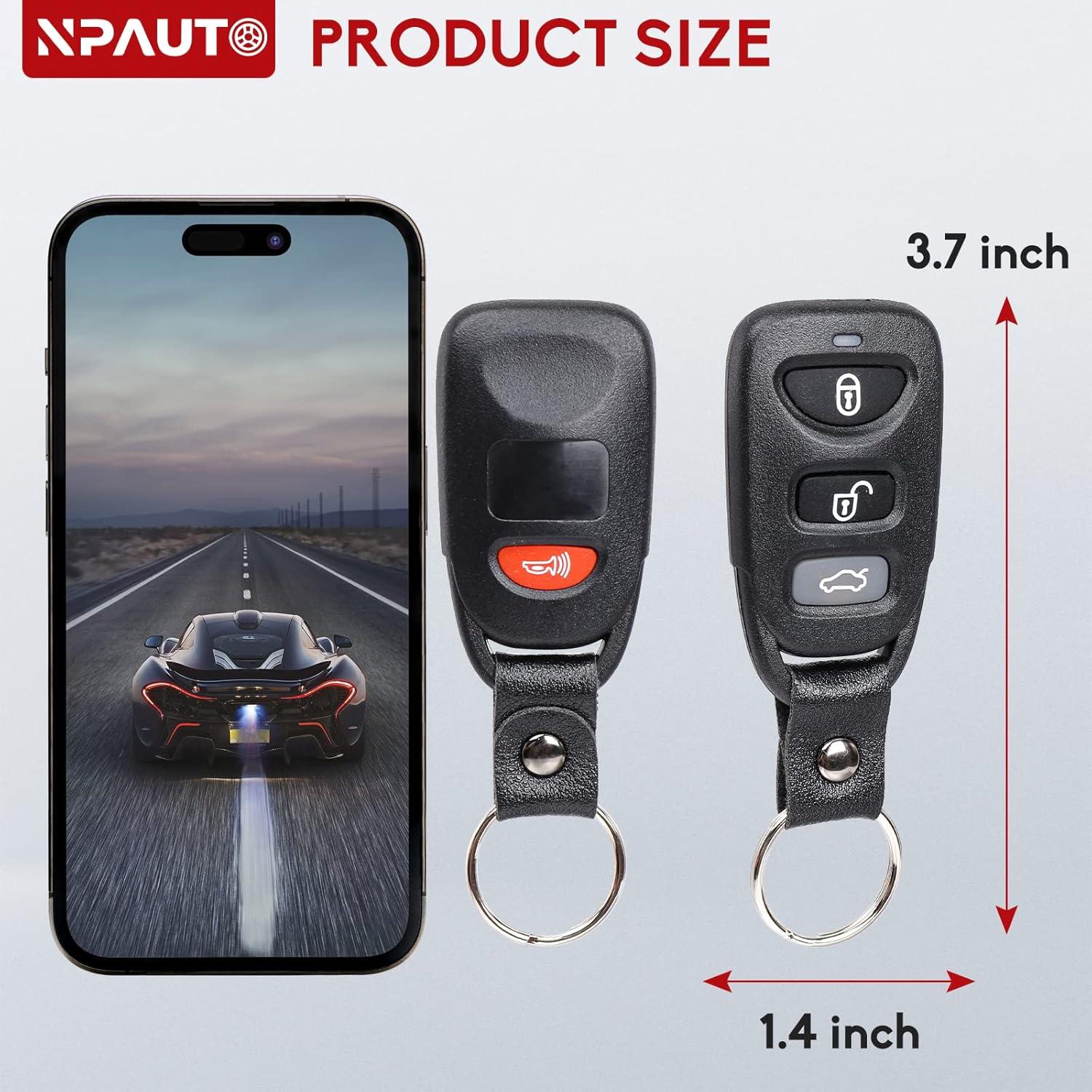 Llavero NPAUTO para Hyundai Sonata 2011-2015 4 botones