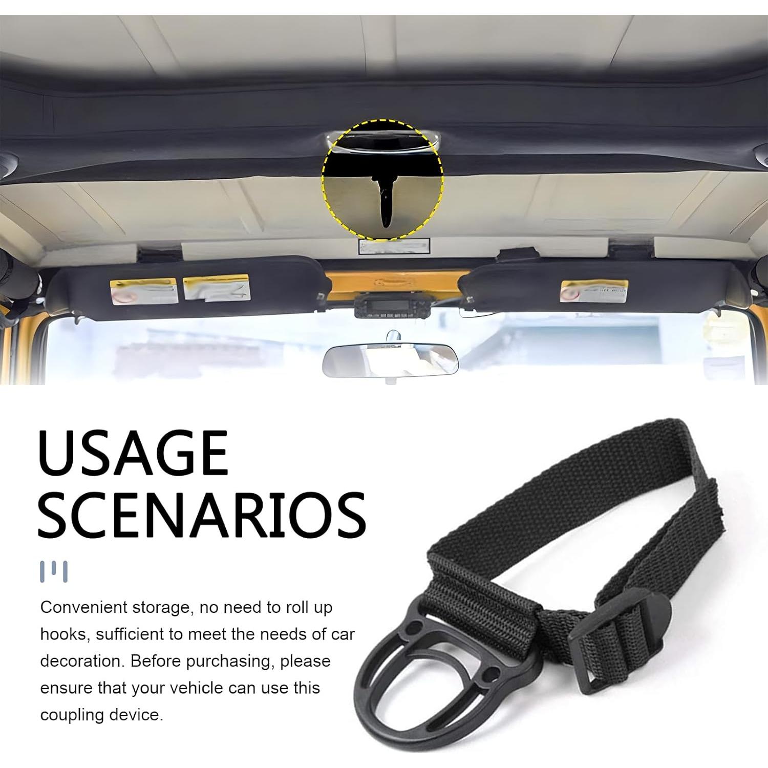Kit de Ganchos para Colgar en Coche Bawkars - 2 Piezas para Jeep