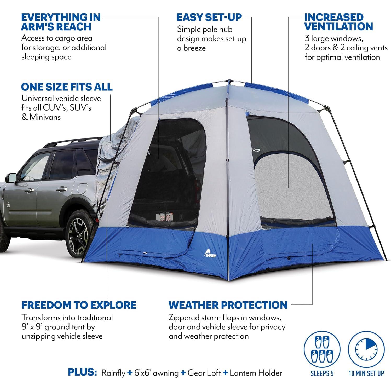 Carpa SUV Napier Sportz 9x9 para 5 Personas Azul/Gris