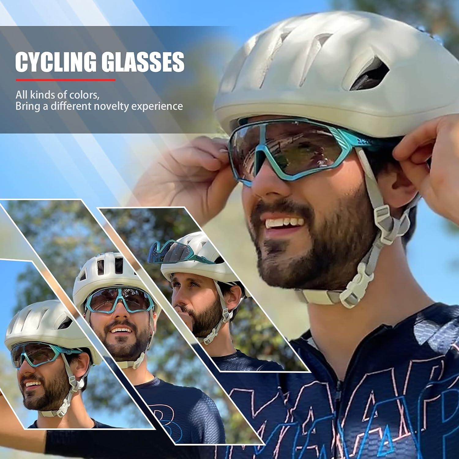 Gafas de Ciclismo KAPVOE Fotoquímicas UV400 para Adultos