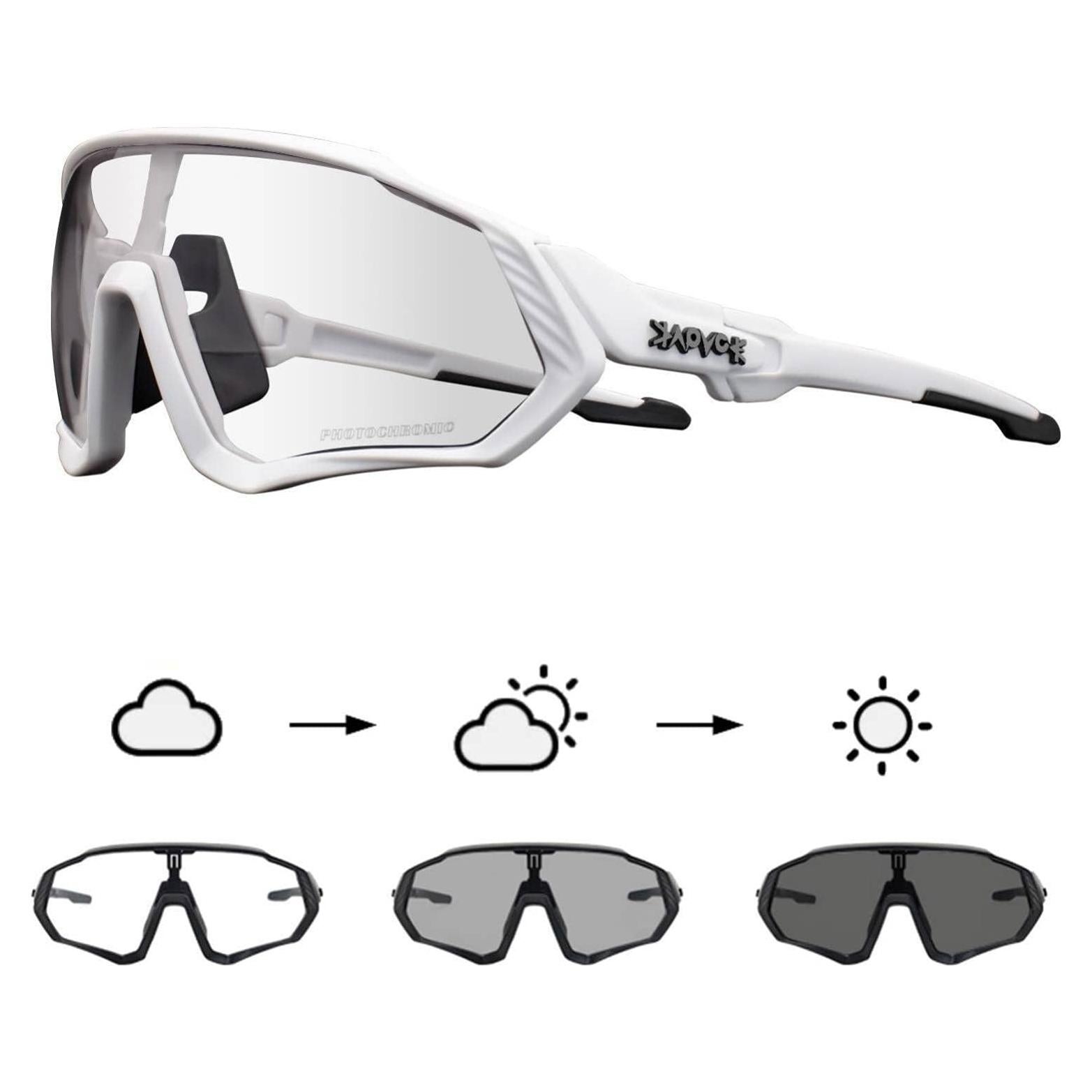 Gafas de Ciclismo KAPVOE Fotoquímicas UV400 para MTB