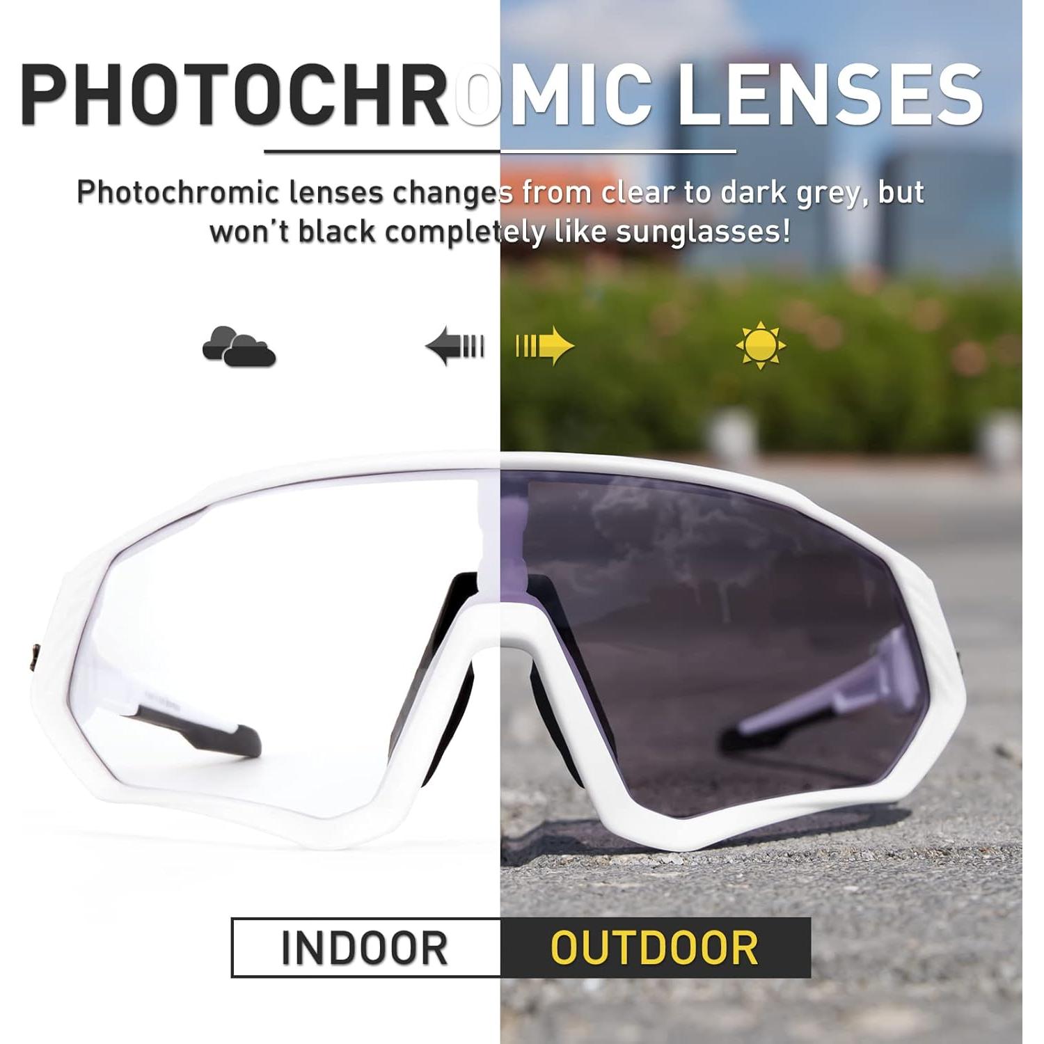 Gafas de Ciclismo KAPVOE Fotoquímicas UV400 para MTB