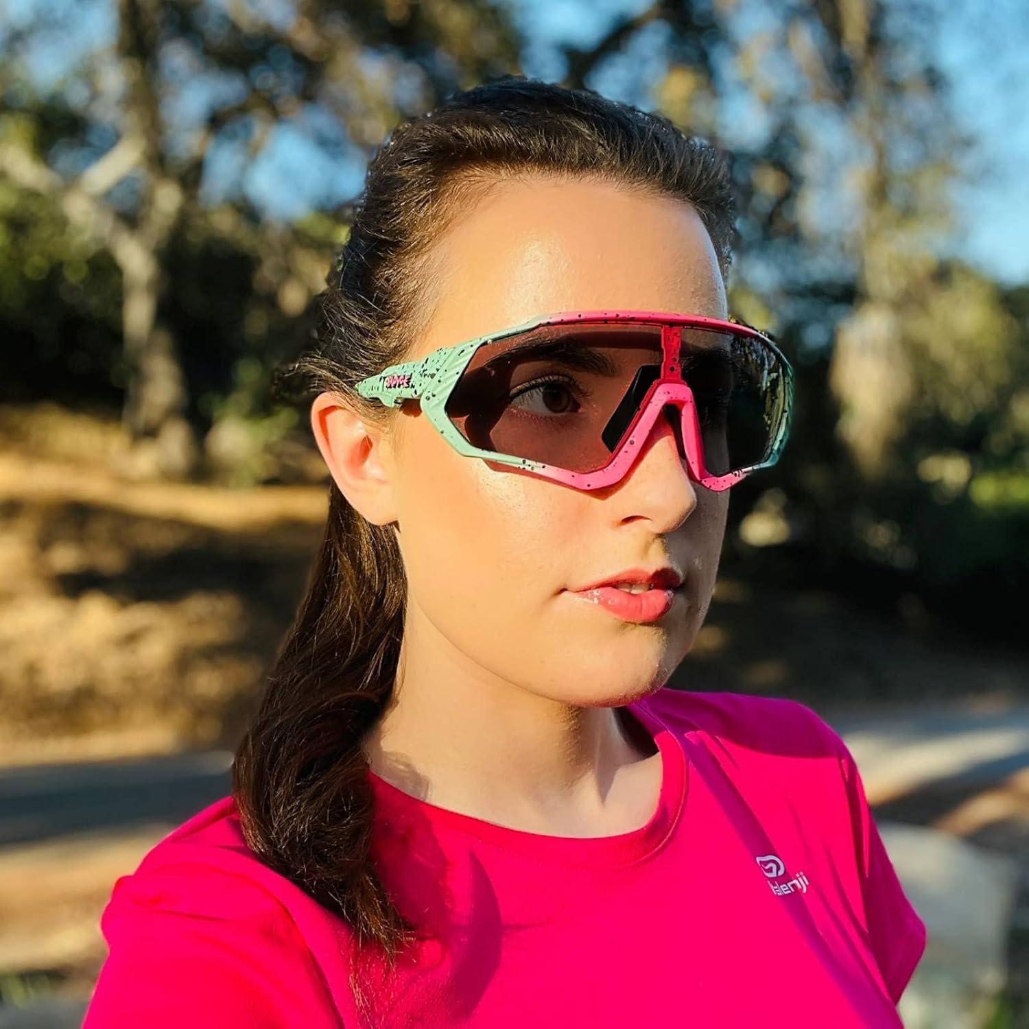 Gafas de Ciclismo KAPVOE Fotoquímicas UV400 para Adultos
