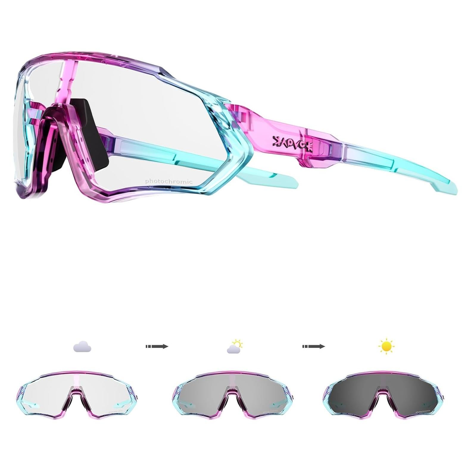 Gafas de Ciclismo KAPVOE Fotoquímicas UV400 para MTB