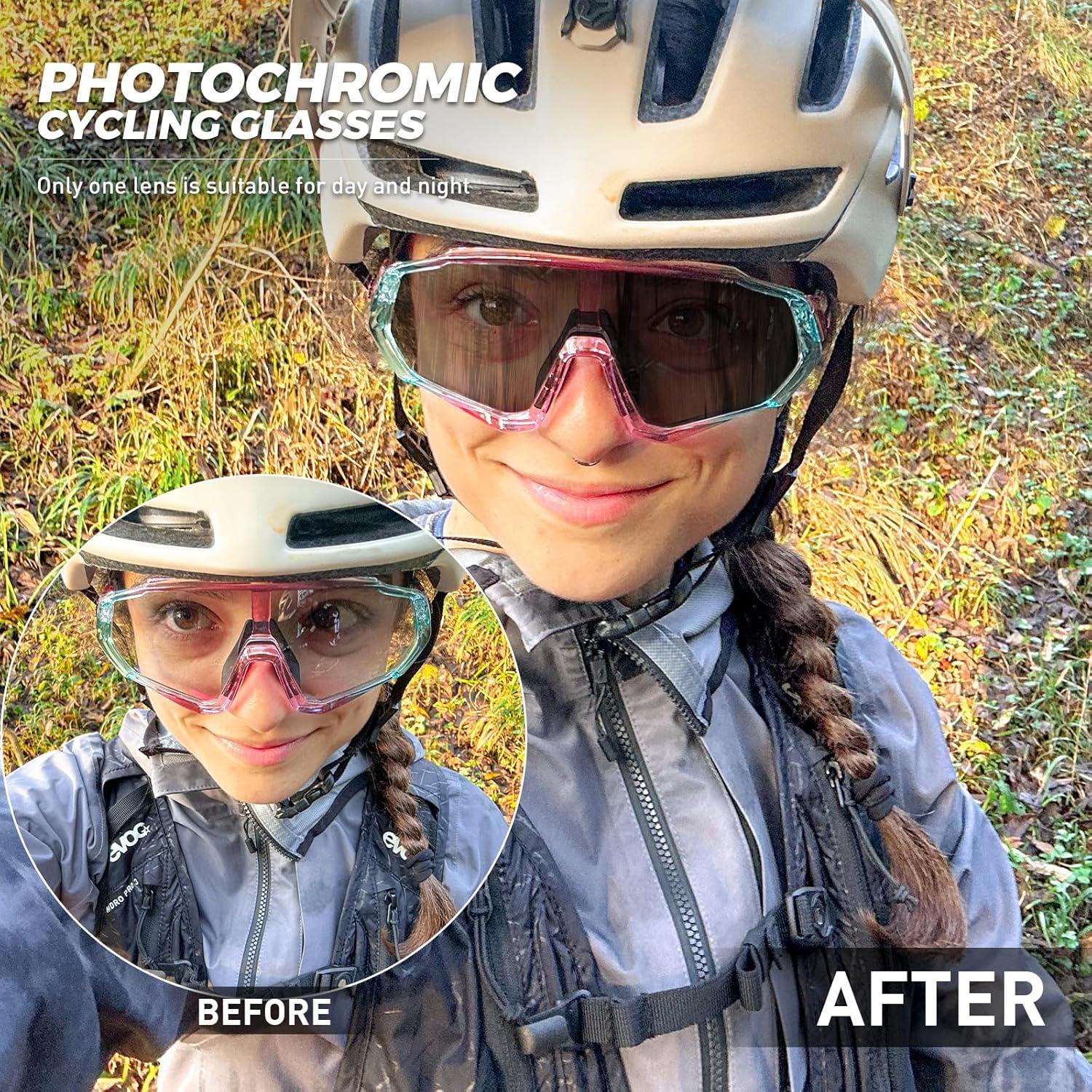 Gafas de Ciclismo KAPVOE Fotoquímicas UV400 para MTB