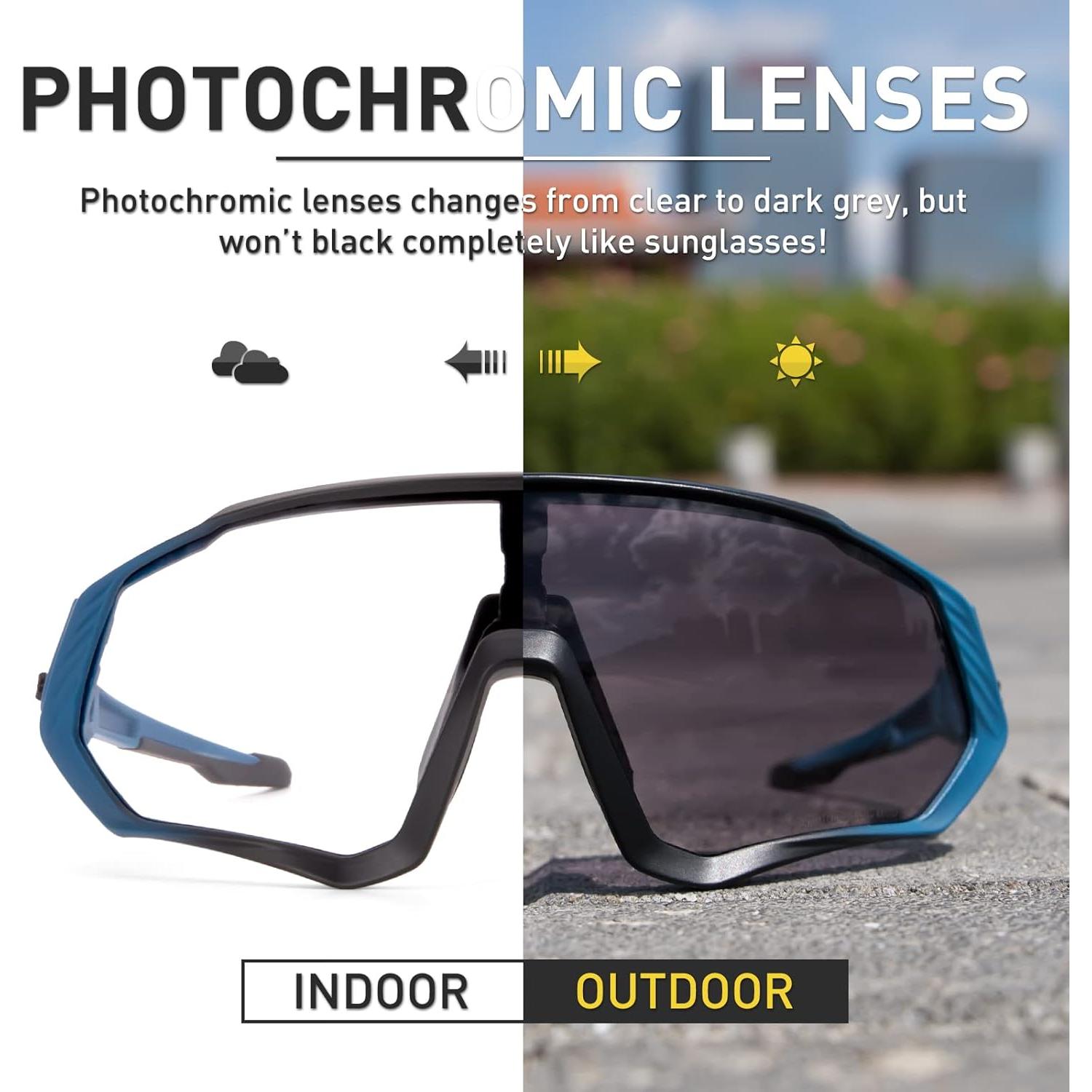 Gafas de Ciclismo KAPVOE Fotoquímicas UV400 para MTB