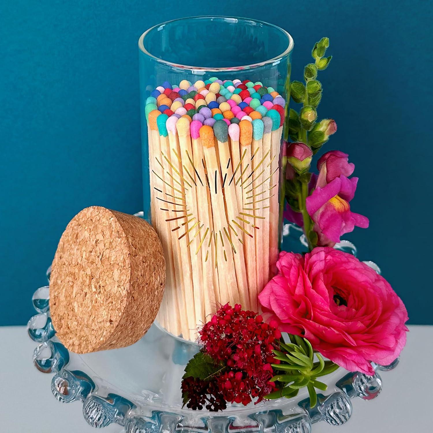 Fósforos Decorativos Thankful Greetings en Tarro Corazón 100 Unidades