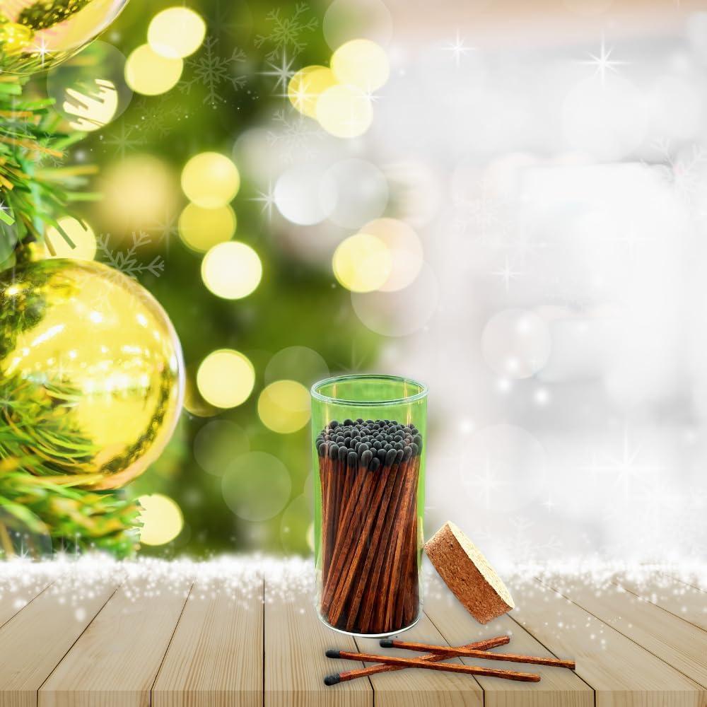 Fósforos Decorativos Thankful Greetings en Tarro de Vidrio 100u