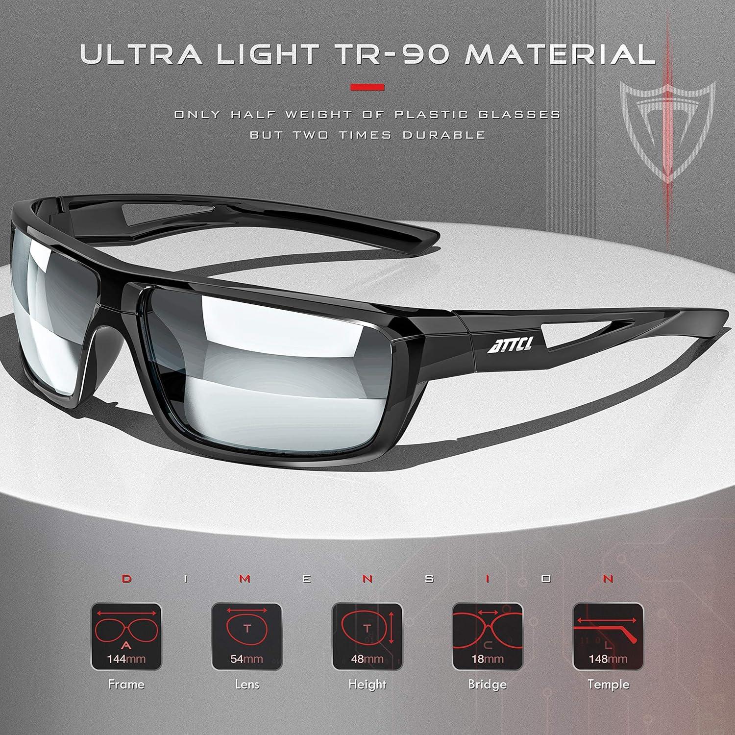 Gafas de sol polarizadas ATTCL para hombres UV 100% protección