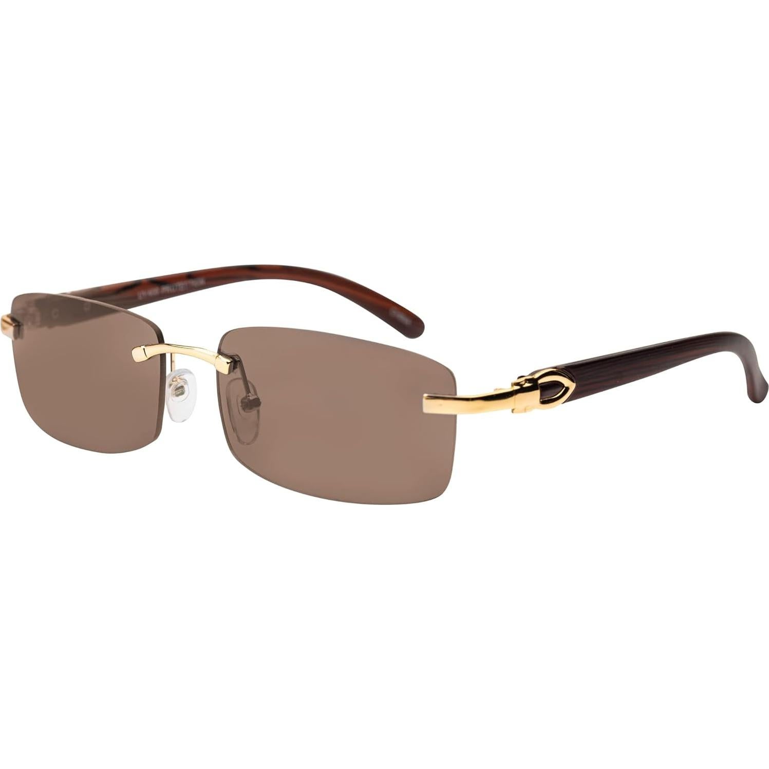 Gafas de sol aviador Elite Slim metal y madera UV400