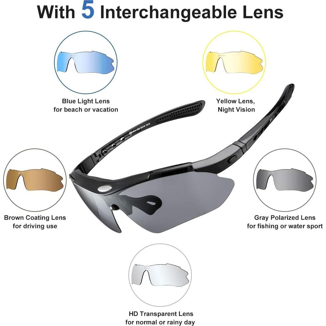 Gafas de sol deportivas ROCKBROS polarizadas UV400 para ciclismo