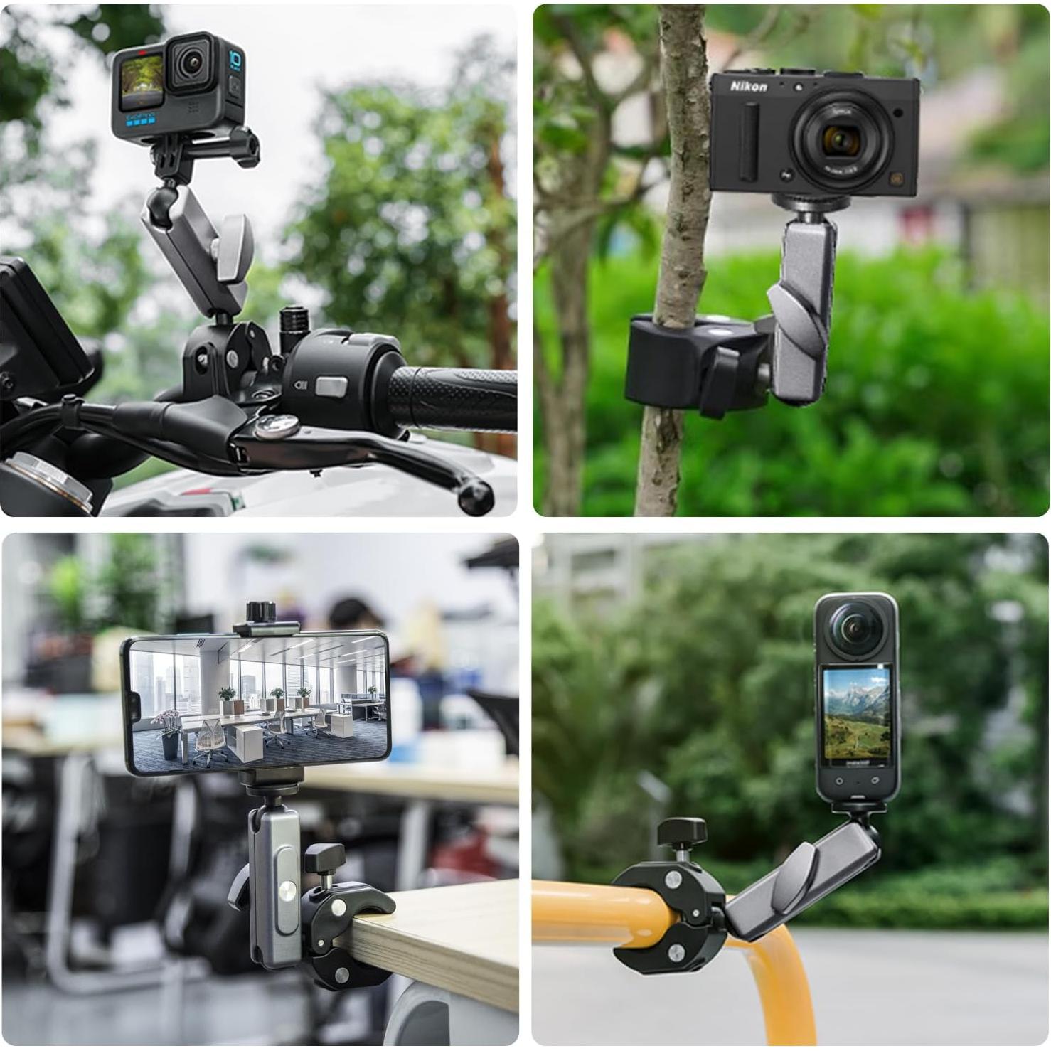 Abrazadera de Montaje Suptig para Cámara y Teléfono