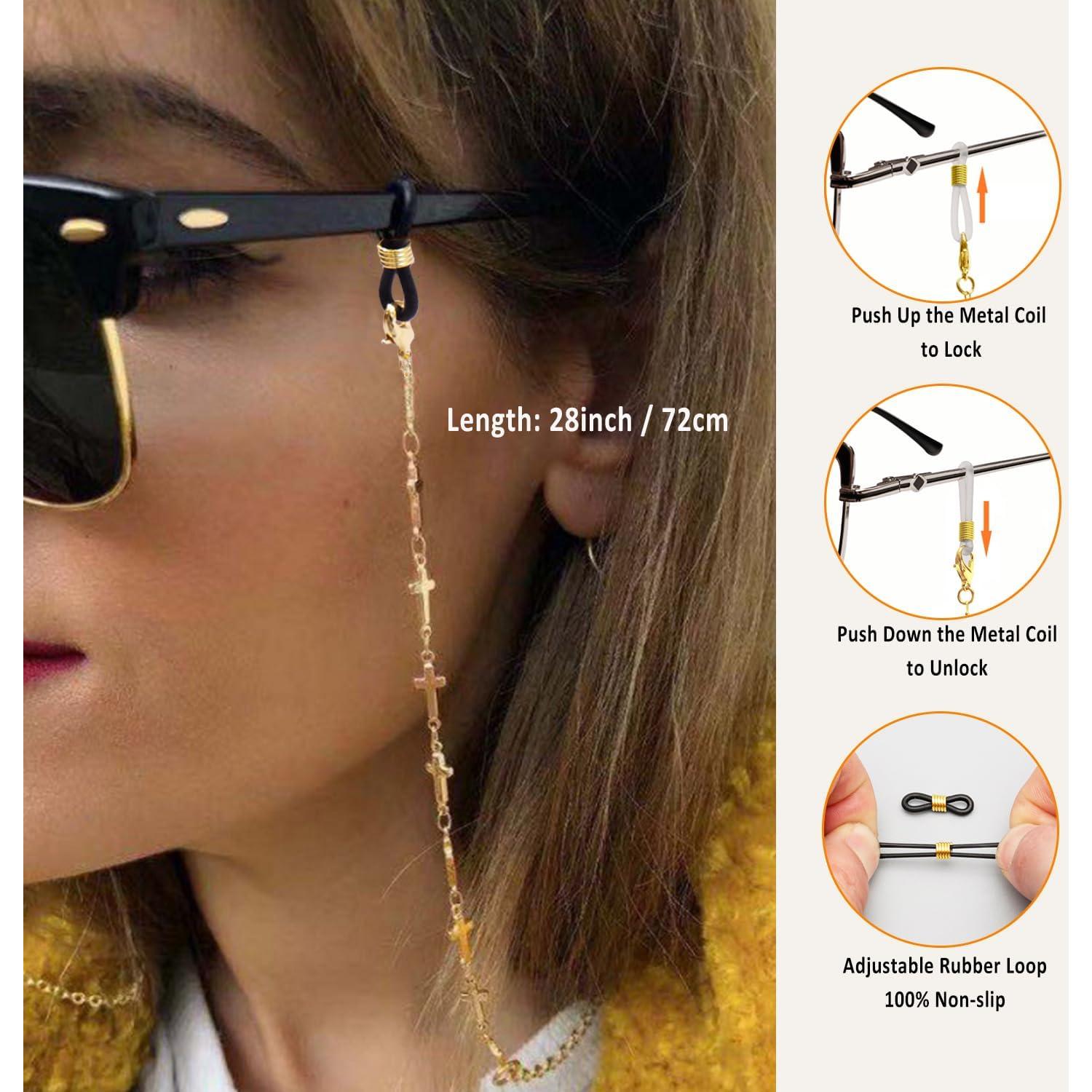 Cadena de Gafas ERNAULO para Mujeres 68.5 cm Antideslizante