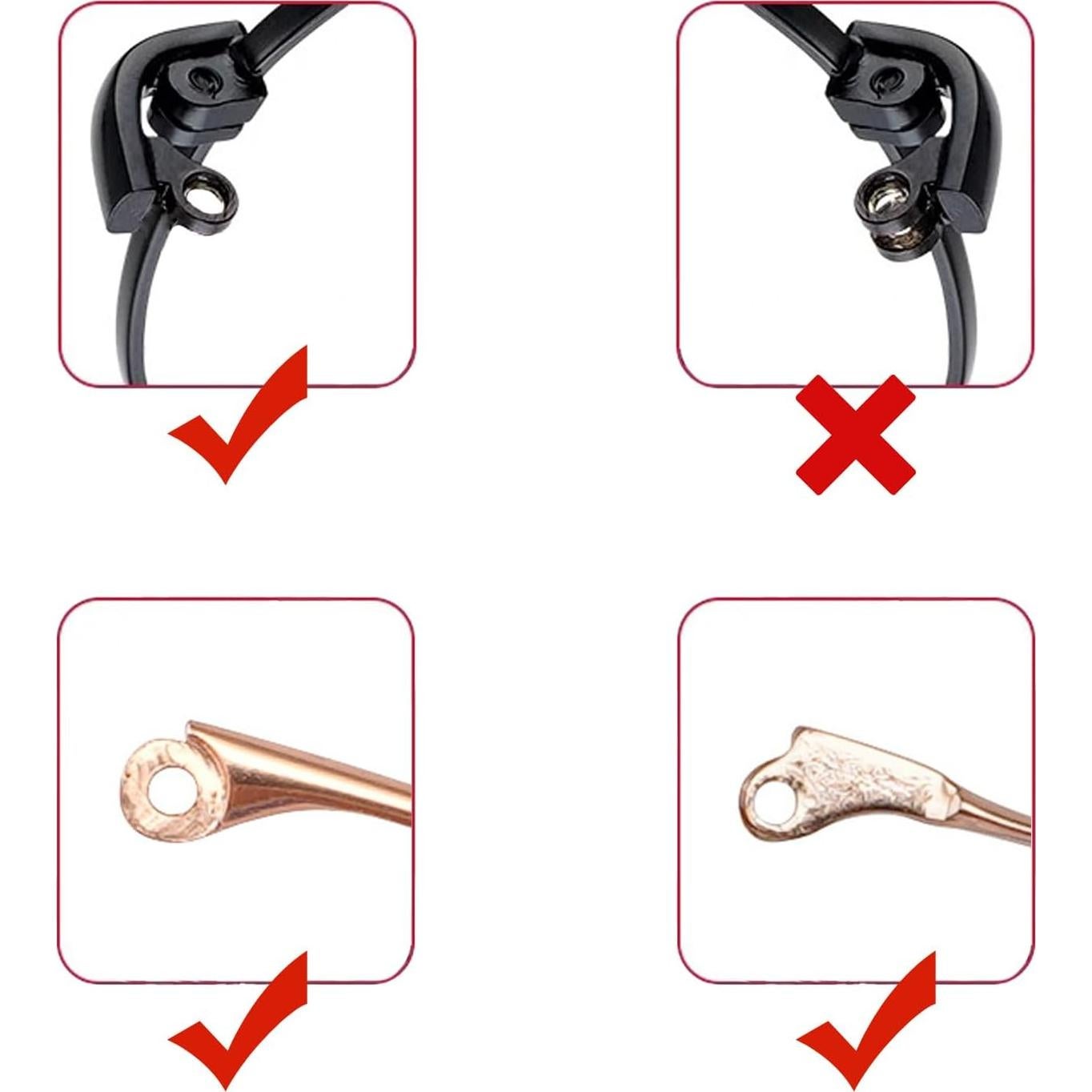 Patas de Gafas de Metal TORWOL 138mm Oro Rosa Reemplazo