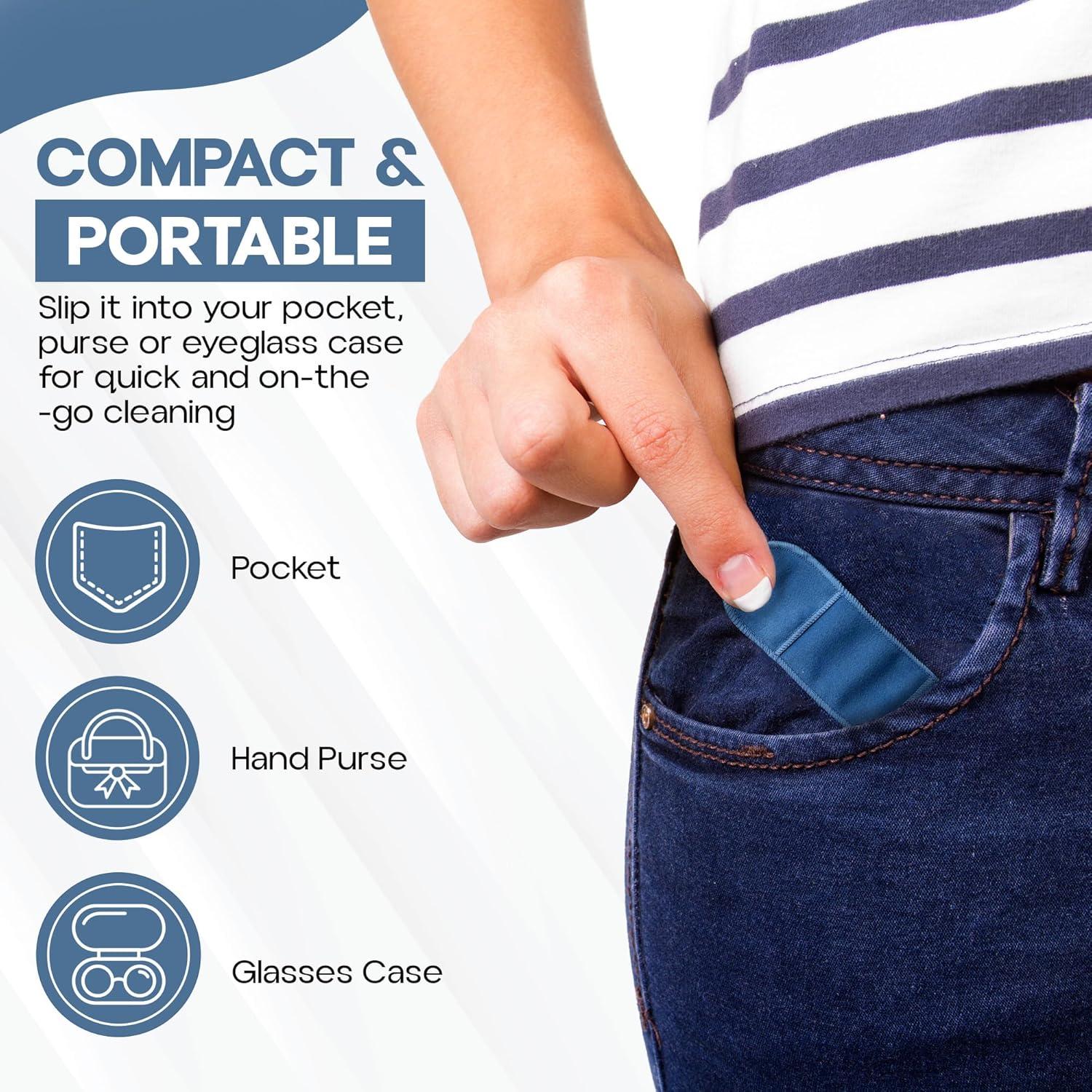 Paño Limpiador de Gafas Basesit 4 Pack Microfibra Rosa/Amarillo