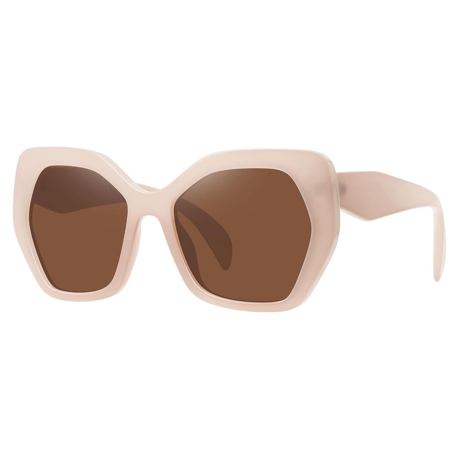 Gafas de Sol Polarizadas FZN802 UV400 Unisex Crema/Marrón