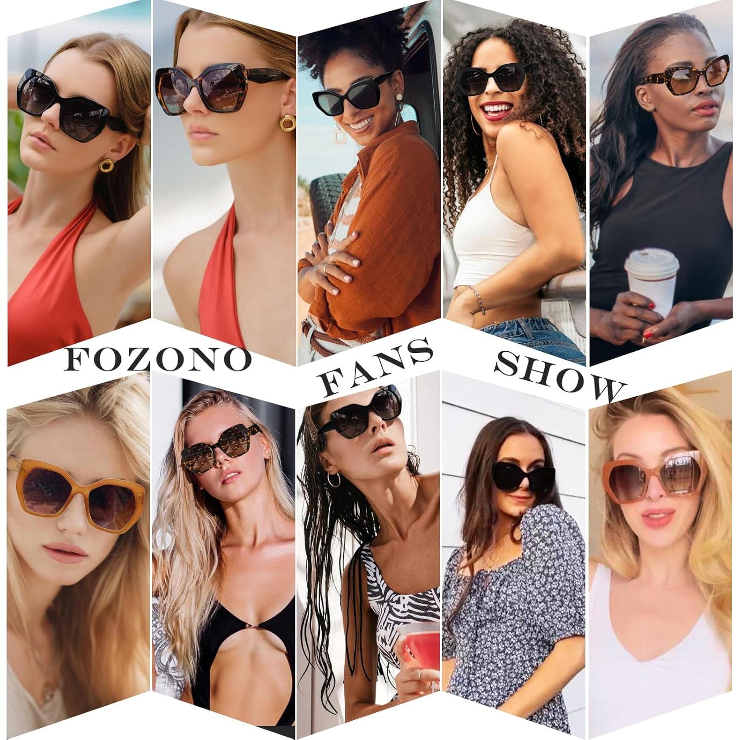 Gafas de Sol Polarizadas FZN802 UV400 Unisex Crema/Marrón