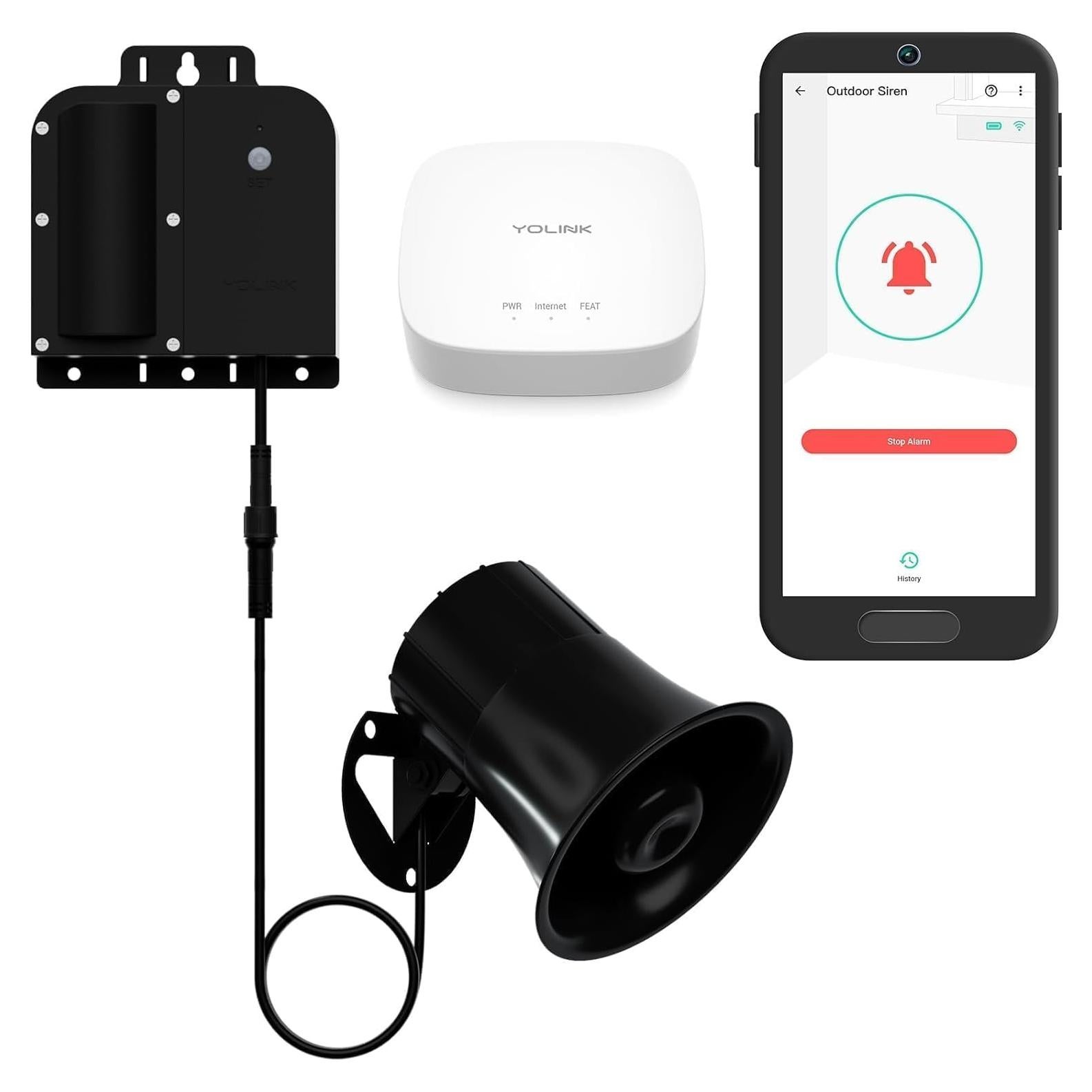 Controlador de Alarma Exterior YoLink X3 130dB Batería 10 Años