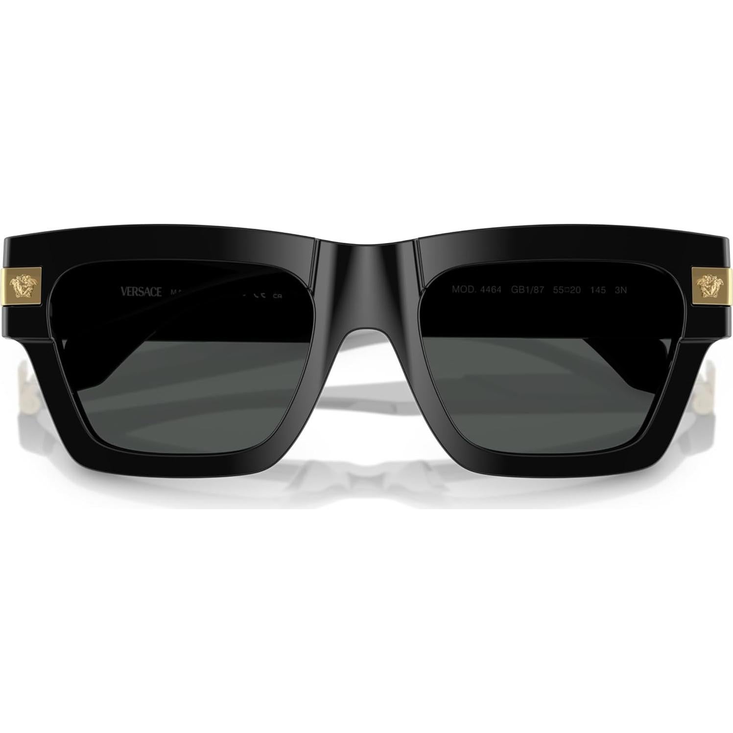 Gafas de sol Versace Hombre Marco Negro Lentes Grises 55mm