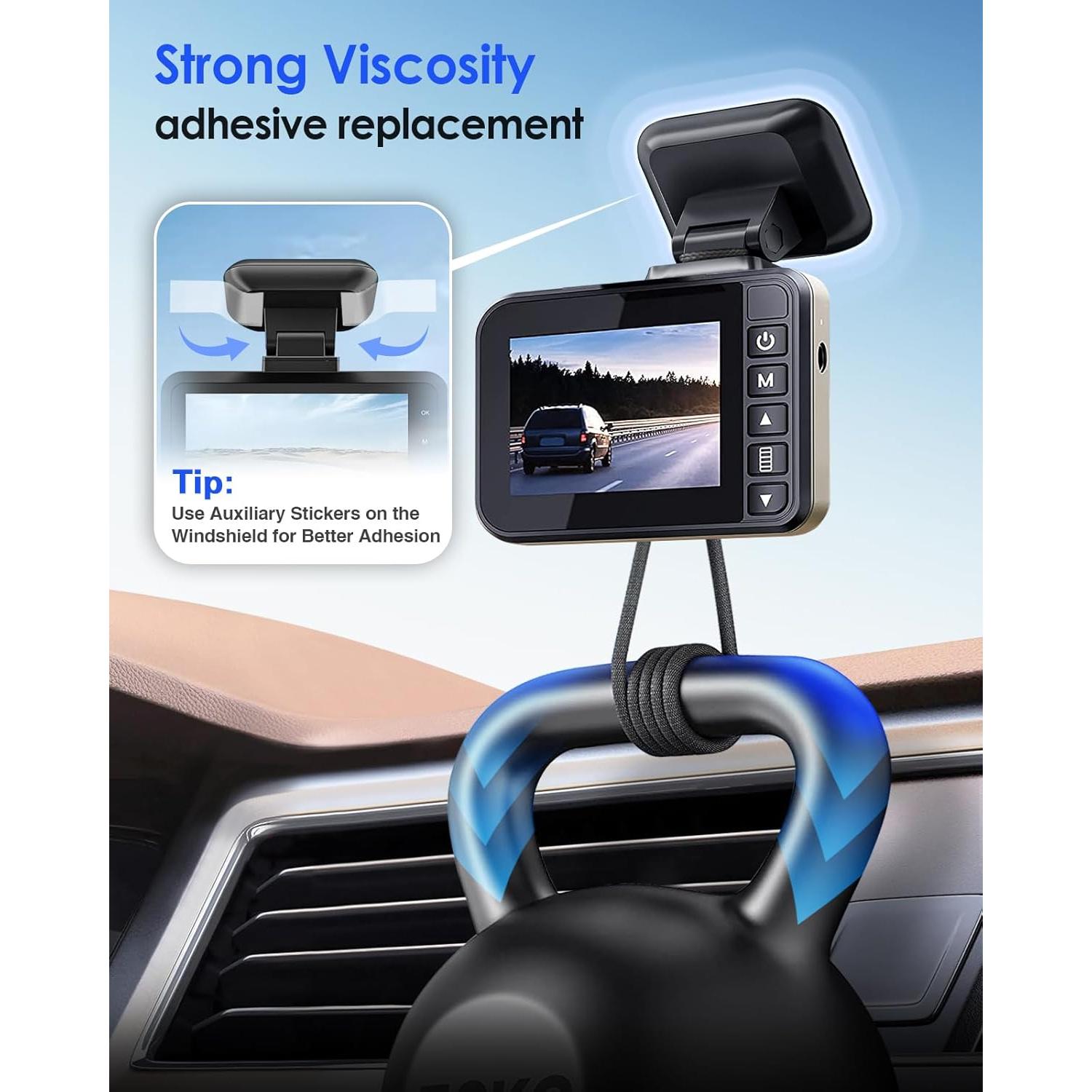 4 Almohadillas Adhesivas 3M VHB para Dash Cam VOLPORT