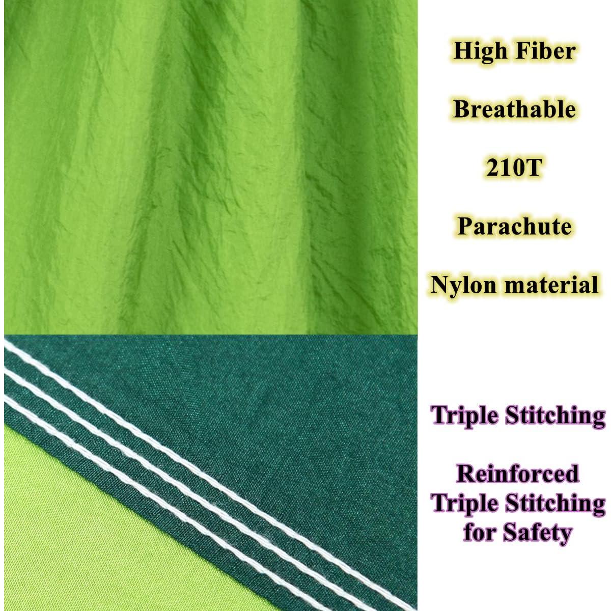 Hamaca de Camping Doble LXHBYCXG Nylon 300x198cm Azul Verde