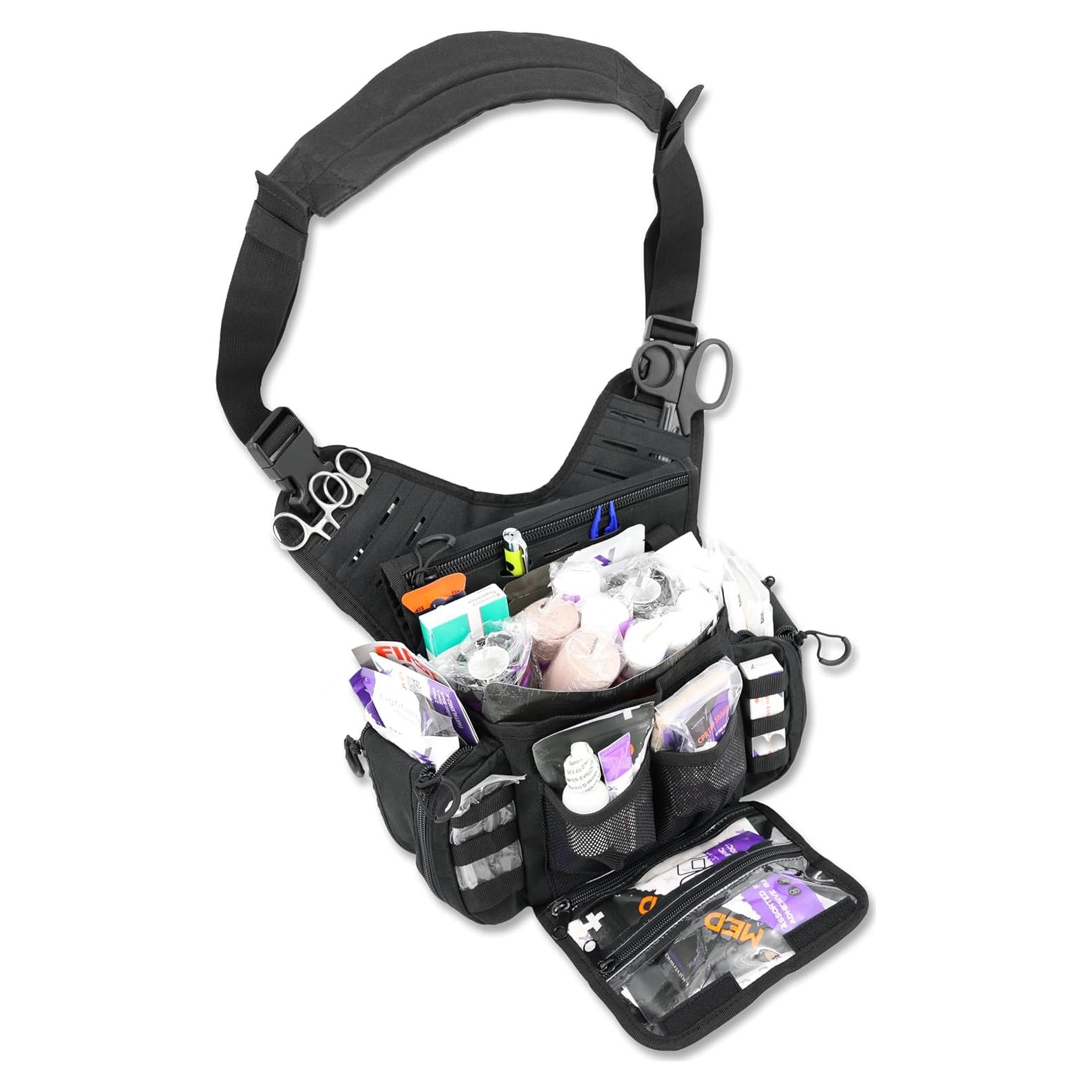 Mochila Táctica de Hombro Lightning X MB15-SKA - Kit de Primeros Auxilios Negro