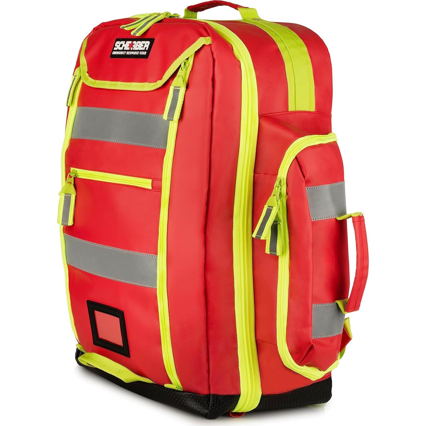 Mochila de Primeros Auxilios Scherber Roja 56x36x20 cm - Kit Completo