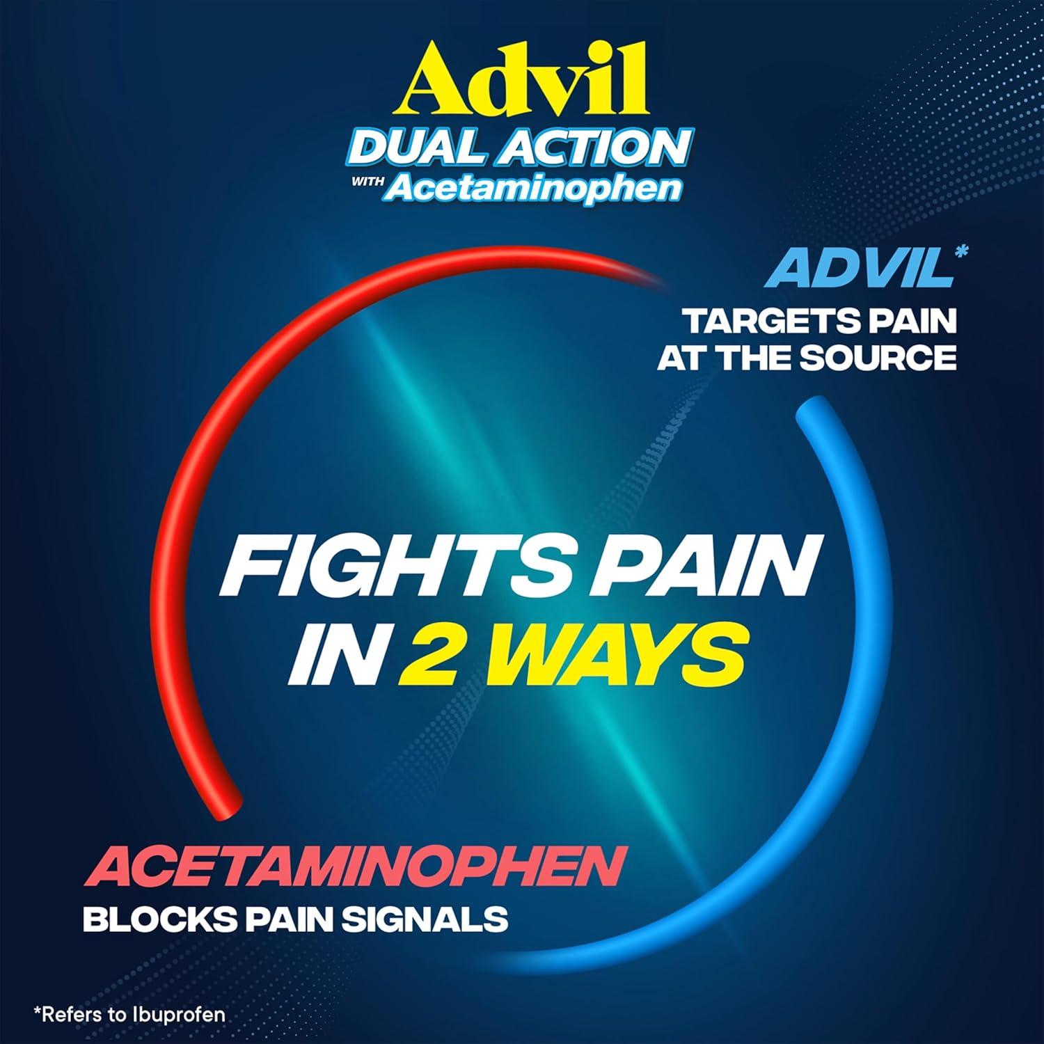 Advil Acción Dual Tabletas 216 Conteo - 250 Mg Ibuprofeno y 500 Mg Acetaminofén
