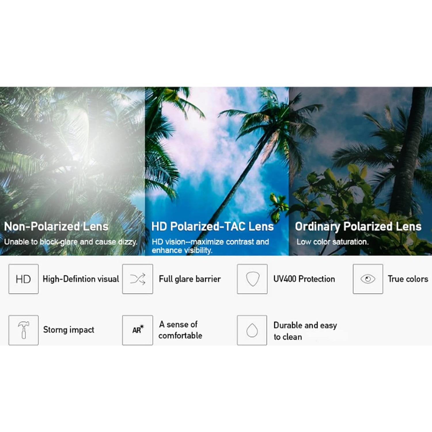 Gafas de sol deportivas JULI polarizadas TR90 unisex