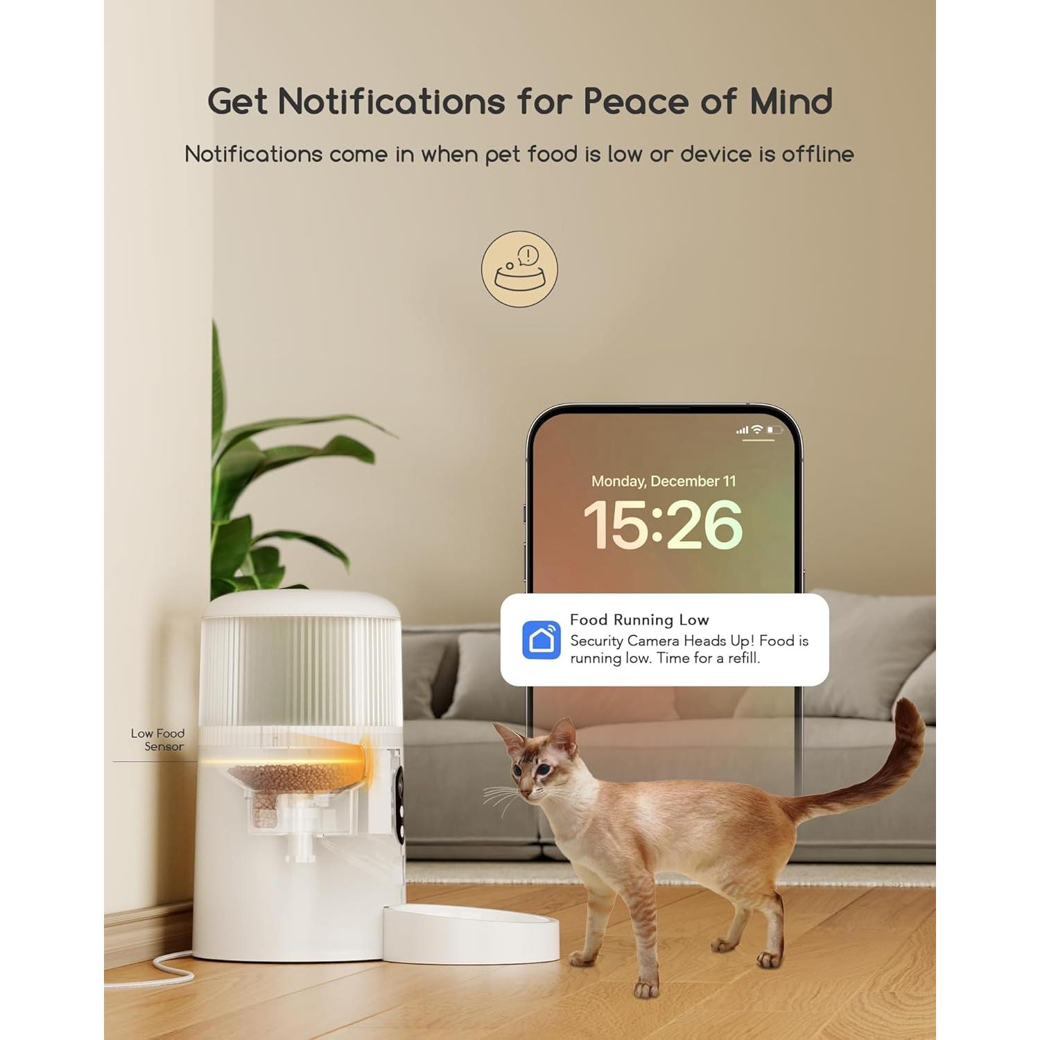 Comedero Automático Faroro 4L con Cámara HD 3MP