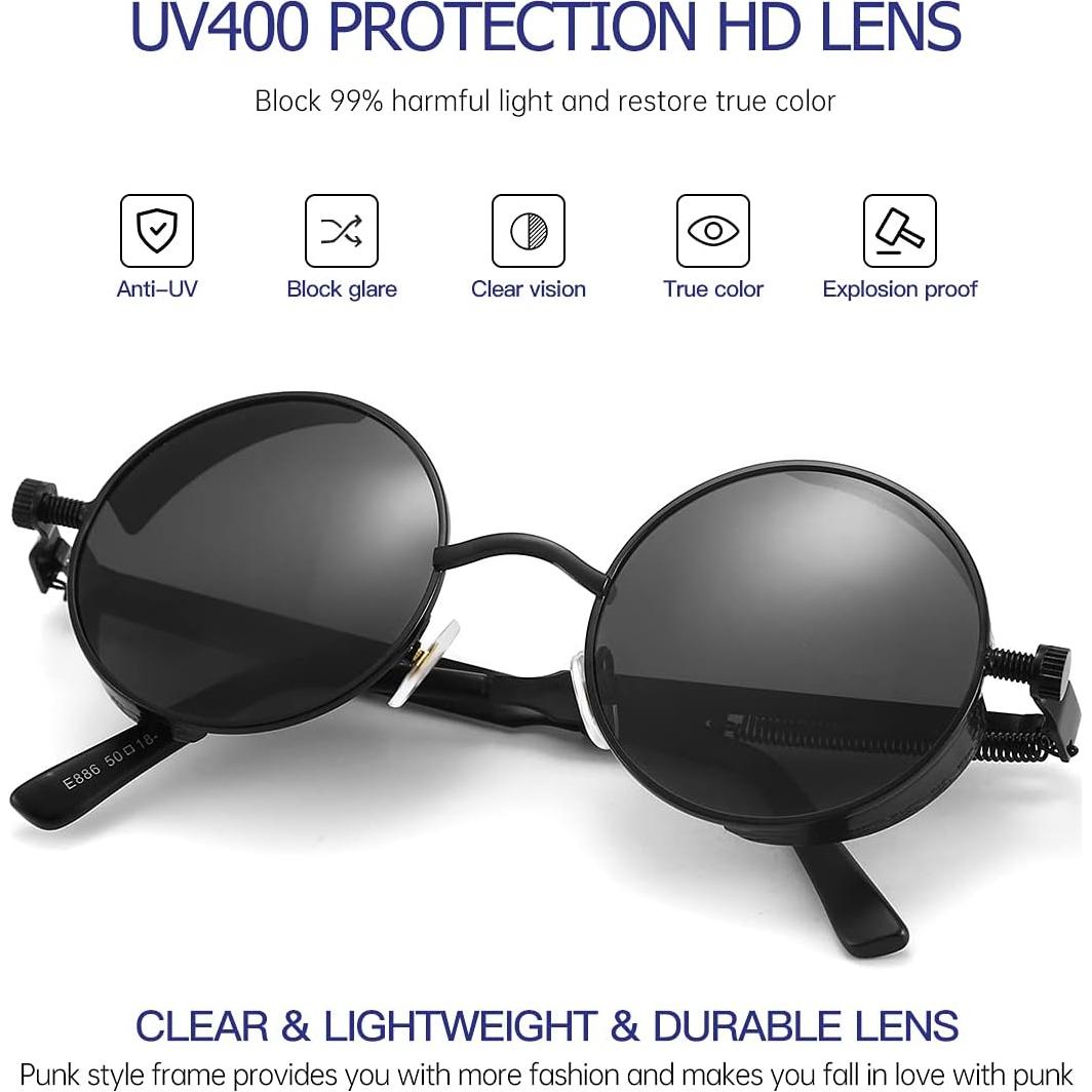 Gafas de sol Steampunk Gy Caracol UV 50mm para mujeres