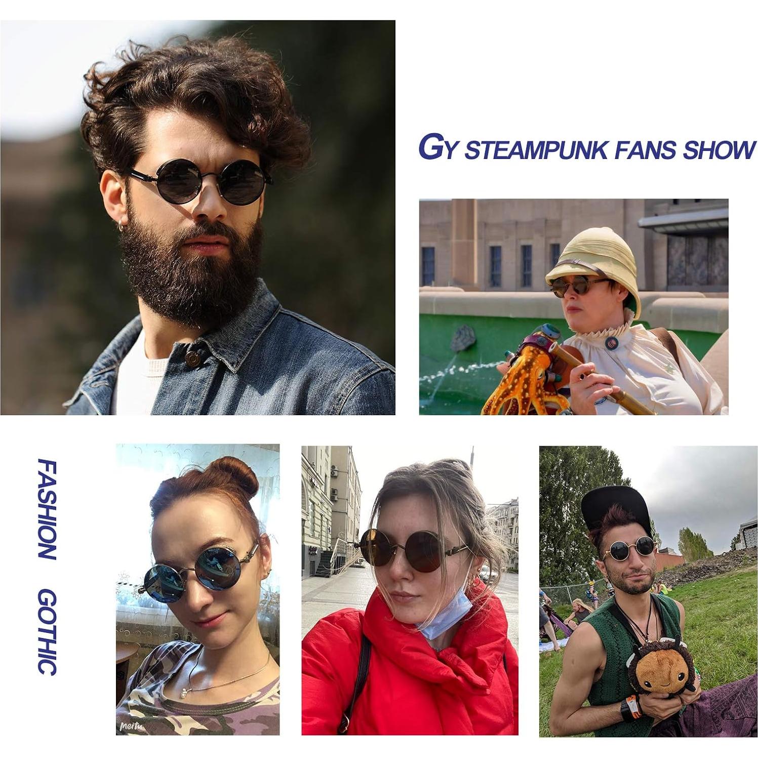 Gafas de sol Steampunk Gy Caracol UV 50mm para mujeres