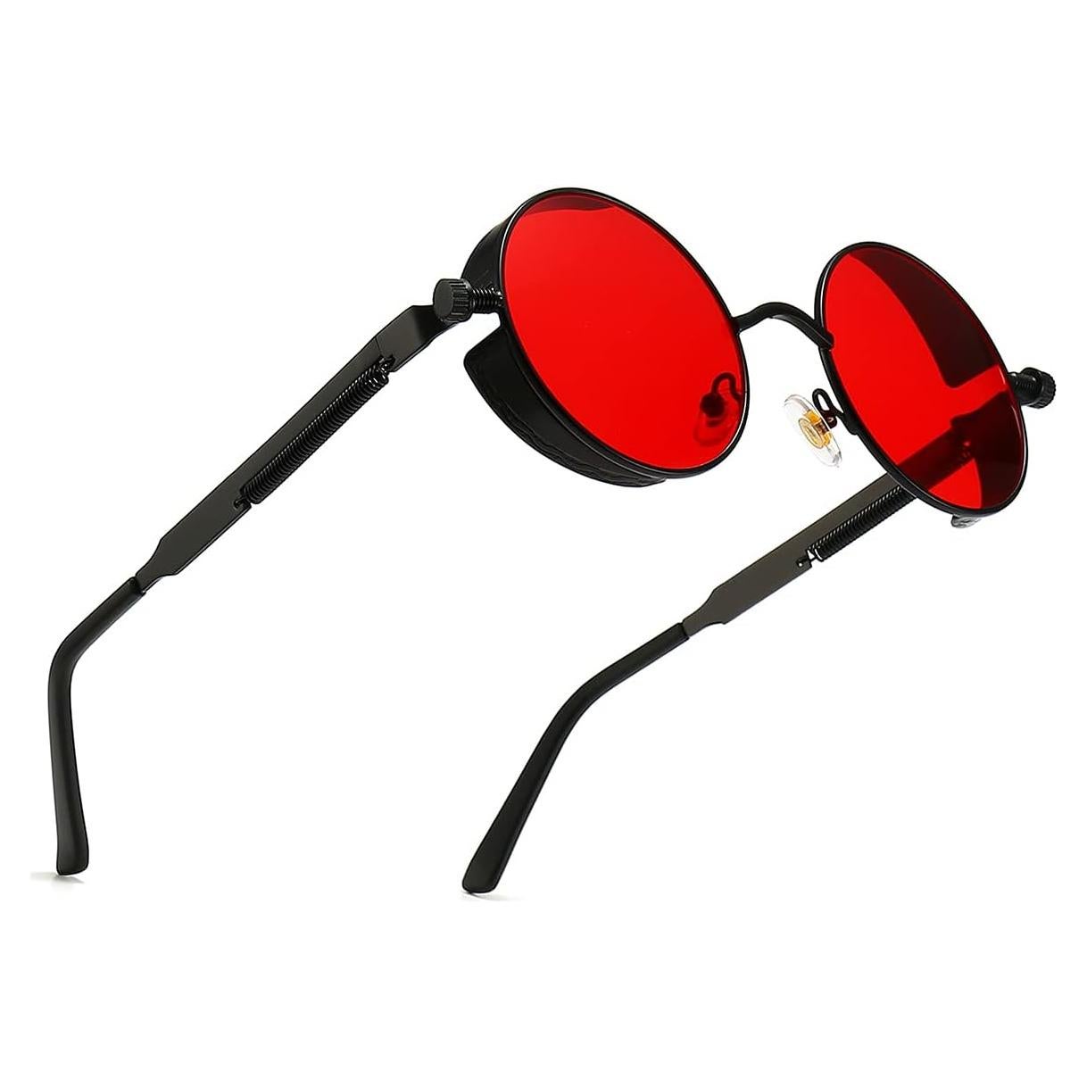 Gafas de Sol Steampunk Gy Snail Rojas UV 50mm