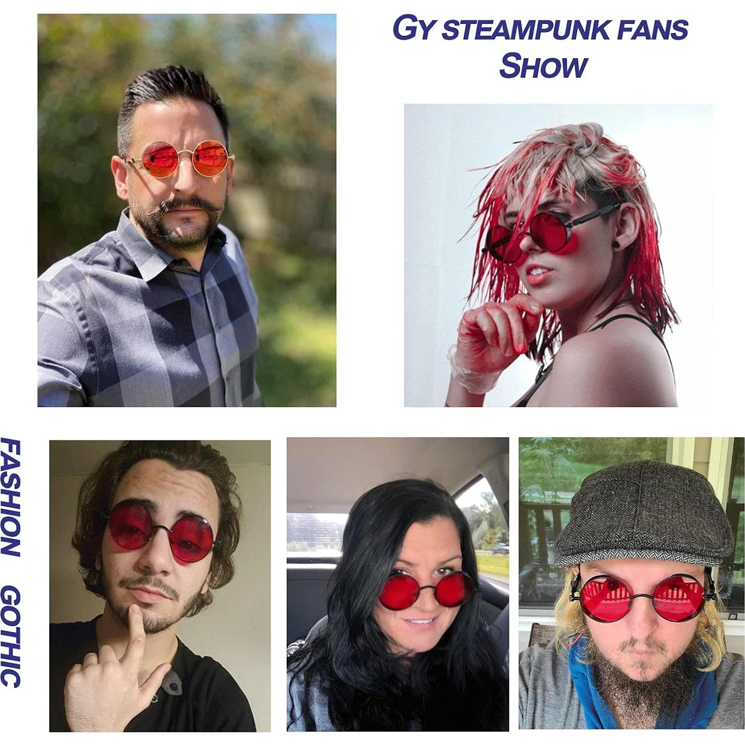 Gafas de Sol Steampunk Gy Snail Rojas UV 50mm