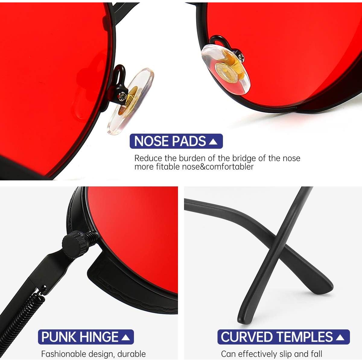 Gafas de Sol Steampunk Gy Snail Rojas UV 50mm