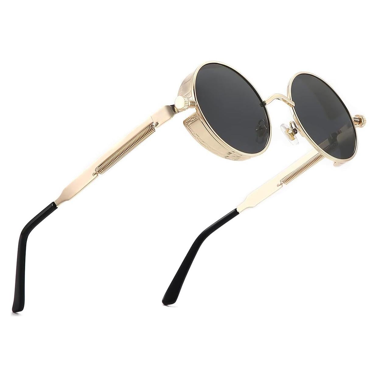 Gafas de sol Steampunk Gy Snail oro UV protección 50mm