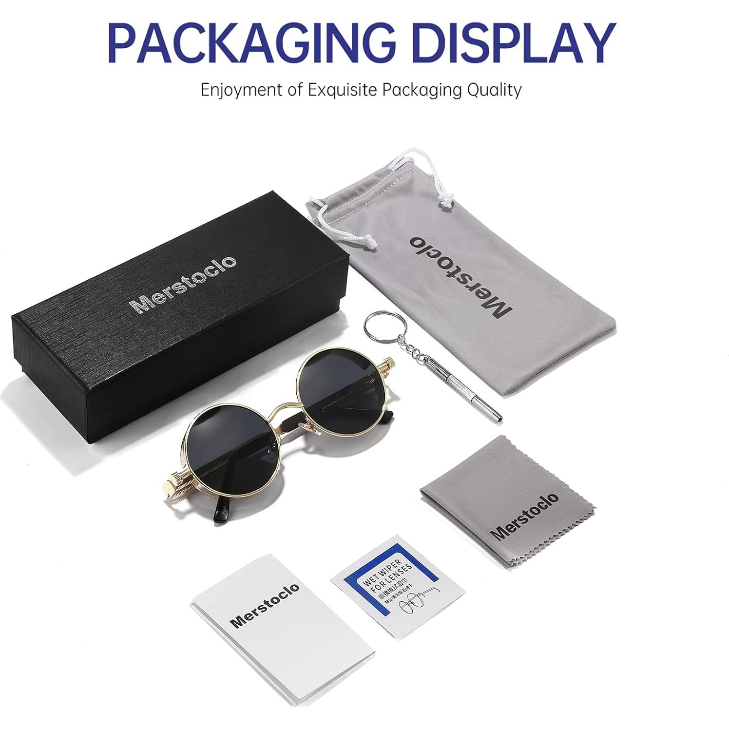 Gafas de sol Steampunk Gy Snail oro UV protección 50mm