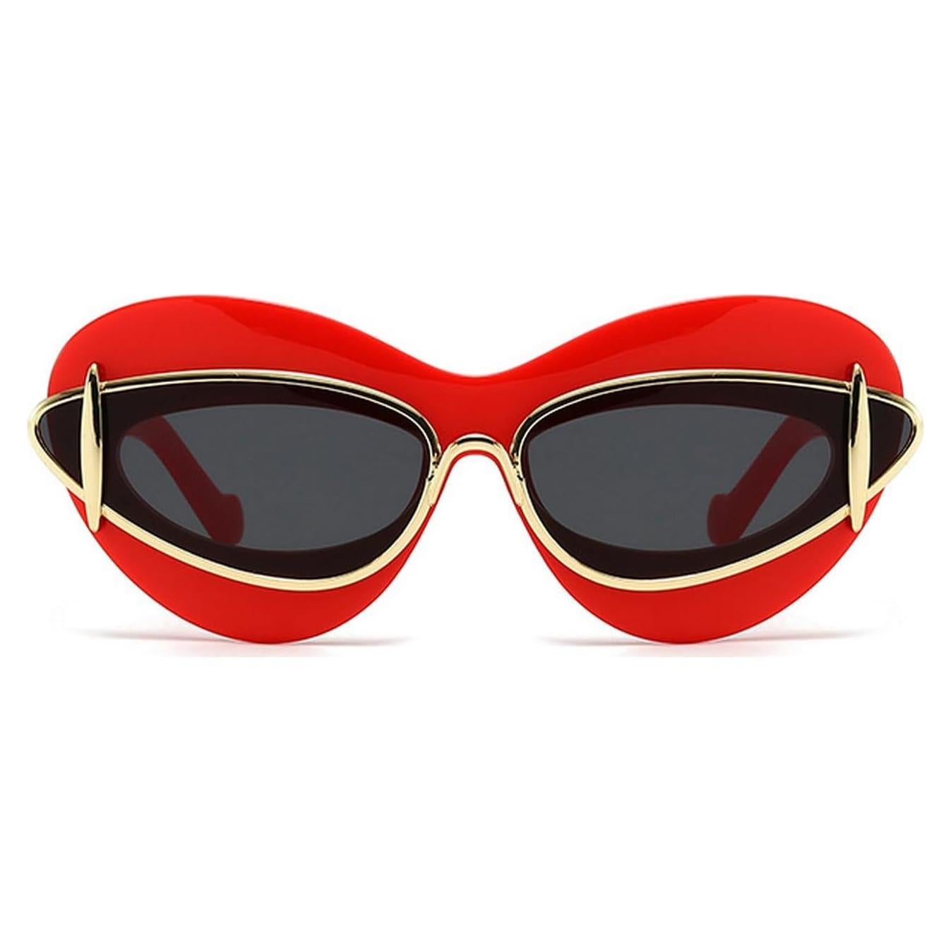 Gafas de Sol Cat Eye Laureles UV400 Negras para Mujeres